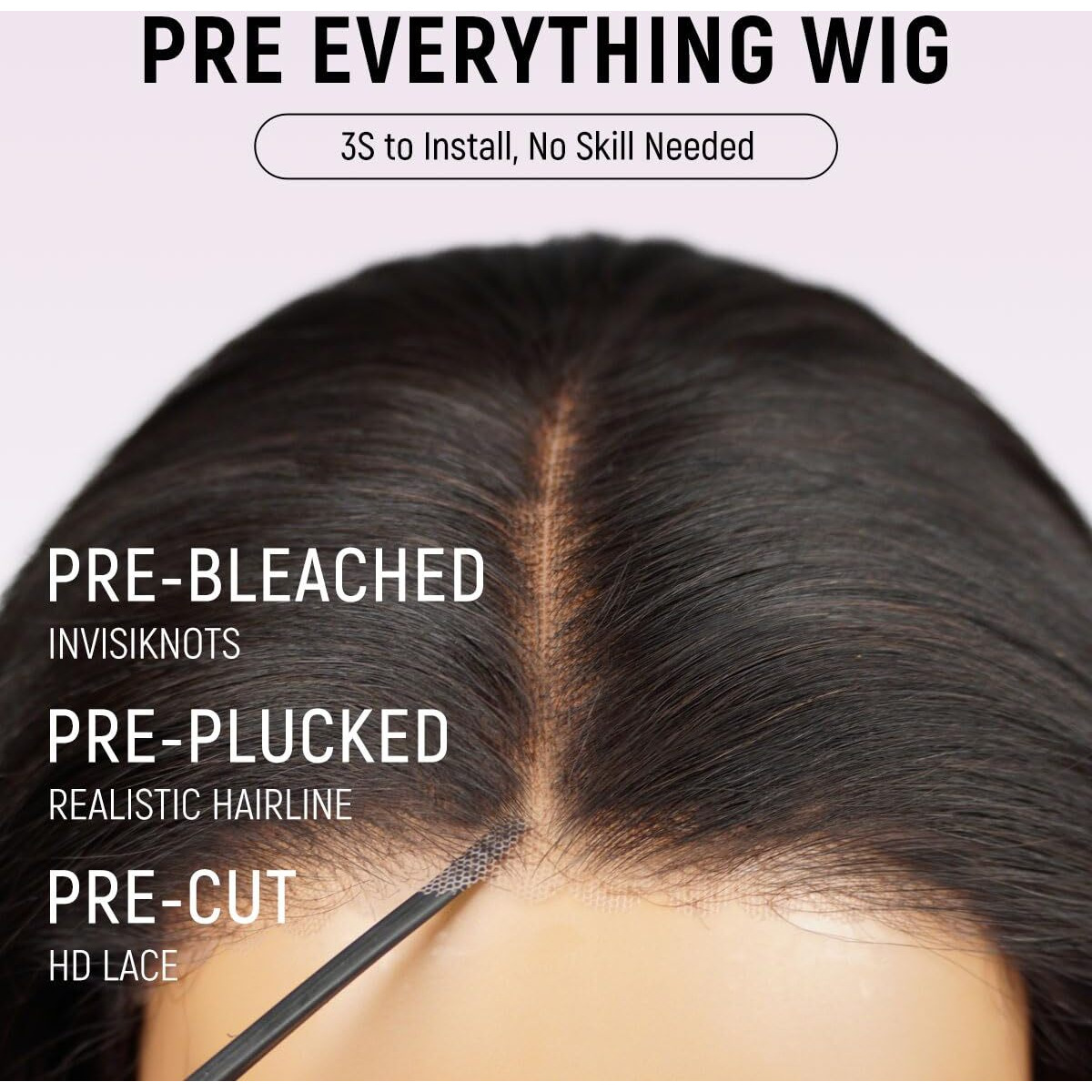 Mscoco Wear And Go Glueless Wigs Human Hair Pre Plucked Pre Cut 6  5 Loose Body Wave Hd Lace Closure Wigs Human Hair For Black Women Pre Bleached Knots 180% Density 16Inch Natural Black Wig