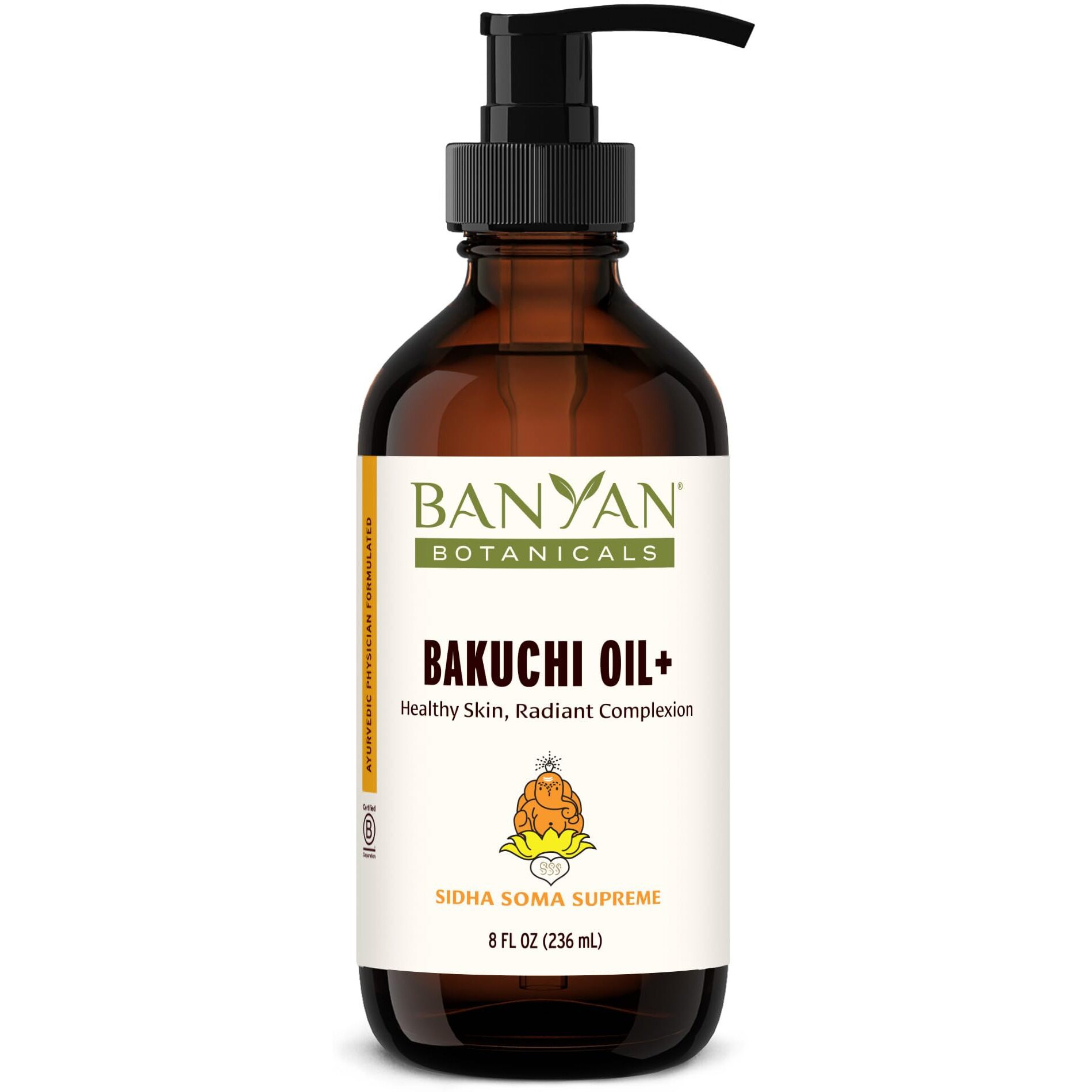 Banyan Botanicals Bakuchi Oil+ - Natural Face Oil & Body Oil - With Bakuchiol & Ayurvedic Herbs To Support Healthy & Radiant Skin - 8 Oz - Non-Gmo Sustainably Sourced Physician-Formulated
