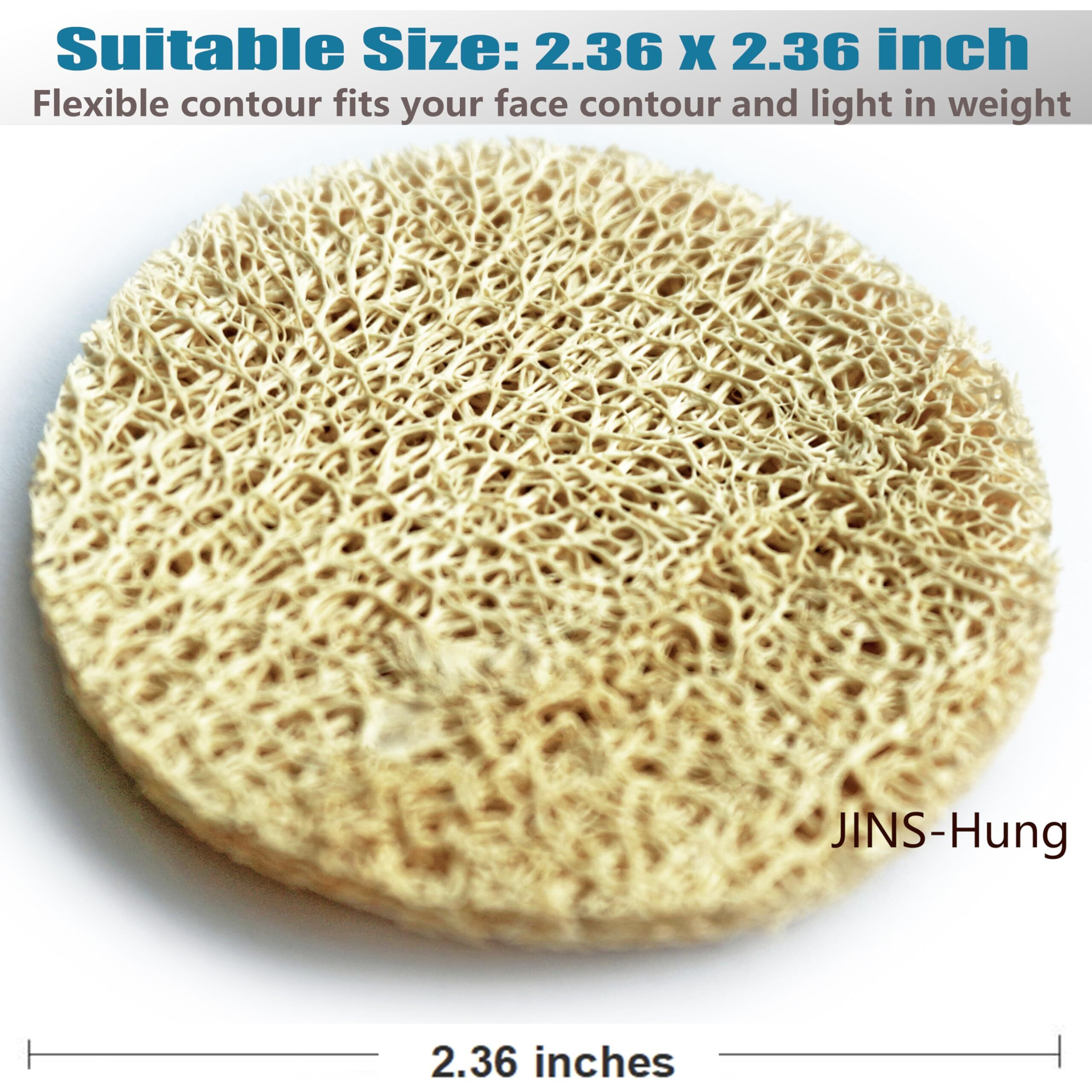 54 Pack Natural Loofah Sponge Exfoliating Face Pads - Facial Body Scrubbers Pad - When Bath Shower And Spa - Loofa Sponges Brush Scrub - Bulk Loofahs Scrubber - Cleansing Skin For Women And Men