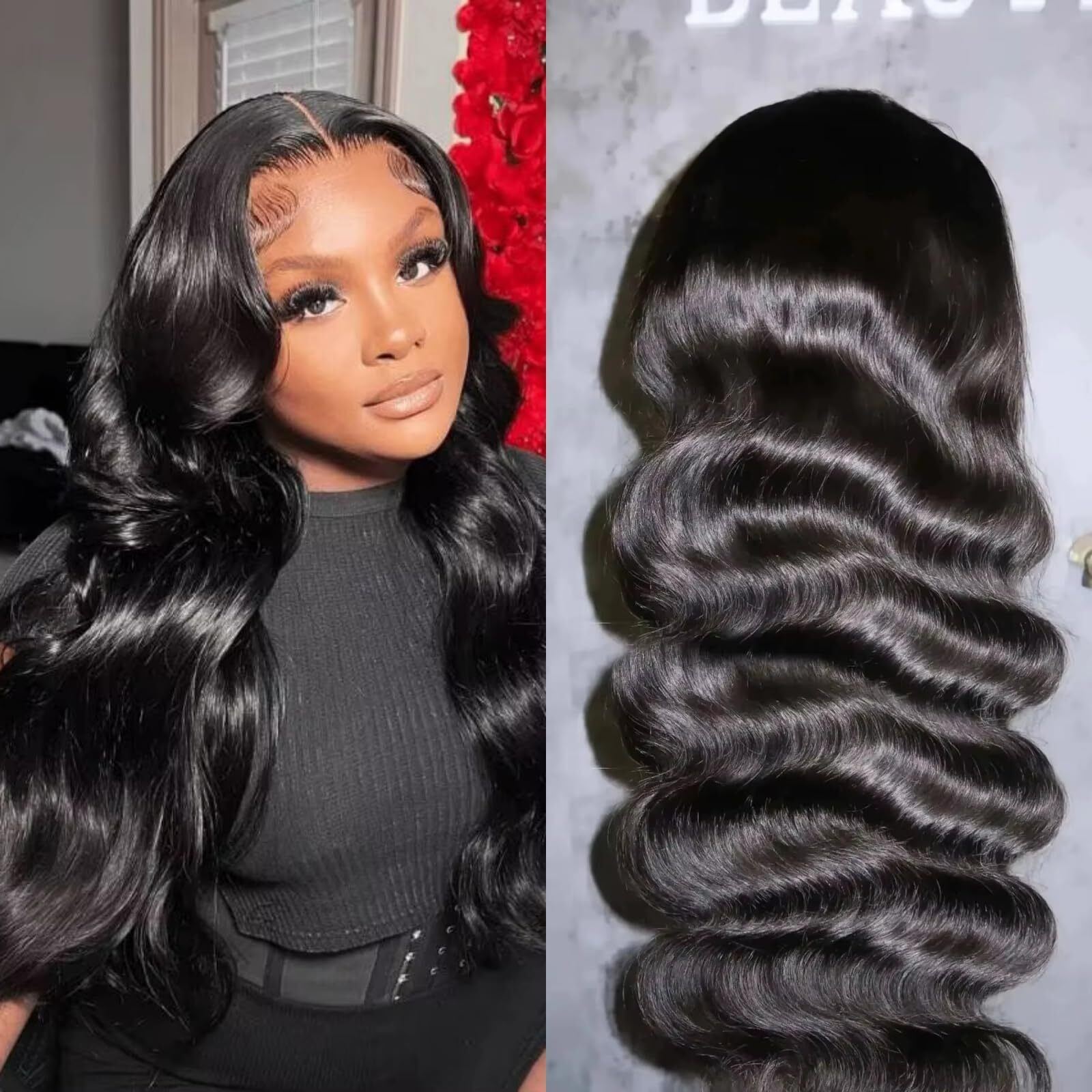 Goiha 32 Inch 13X6 Hd Lace Front Human Hair Wig 200 Density 12A Virgin Hair Body Wave Lace Frontal Wig Pre Plucked With Baby Hair Glueless Wigs For Black Women Natural Color