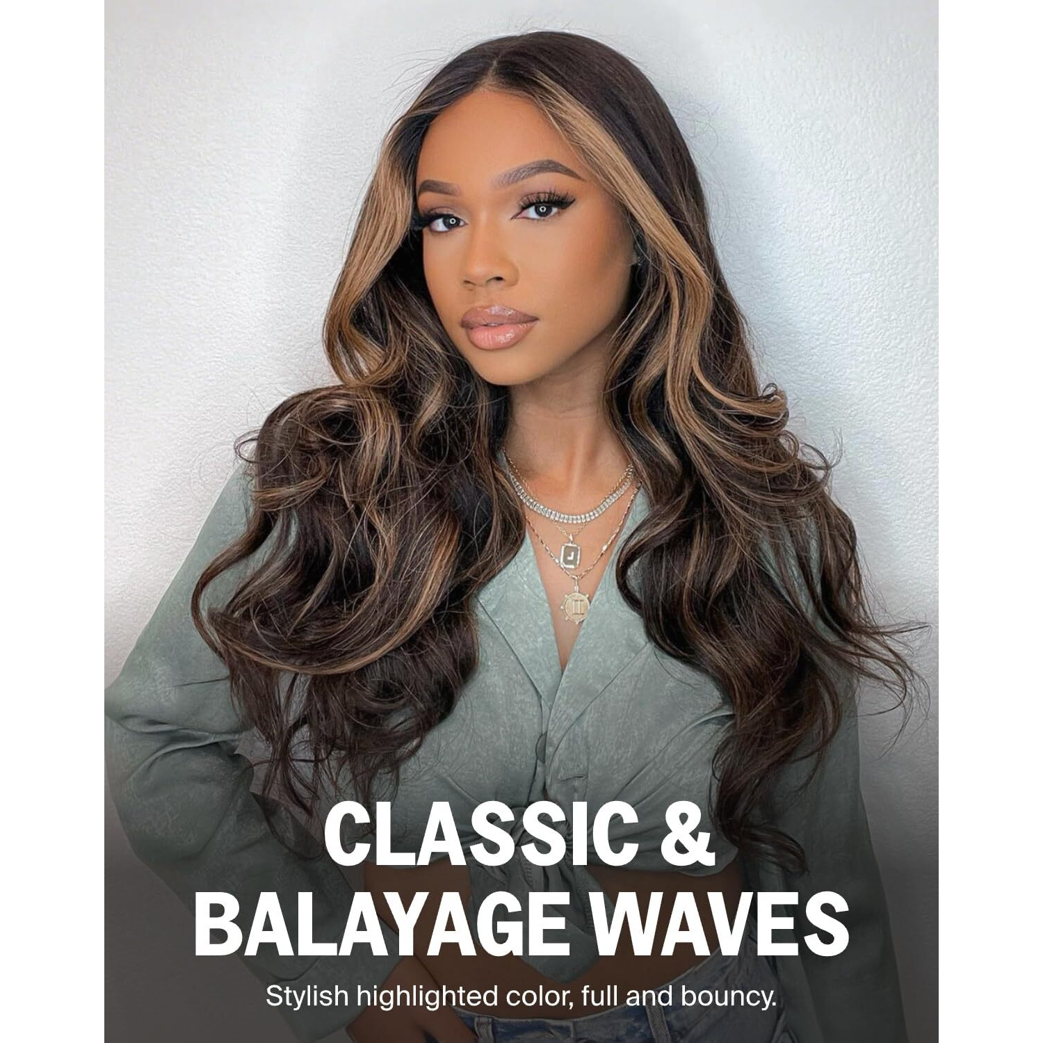 Megalook Hair 13X4 Ombre Highlight Wig Human Hair 200% Density Hd Lace Front Body Wave Wig Pre Plucked Frontal Balayage Wig Pre Bleached Human Hair Wigs 18 Inch 1B/27