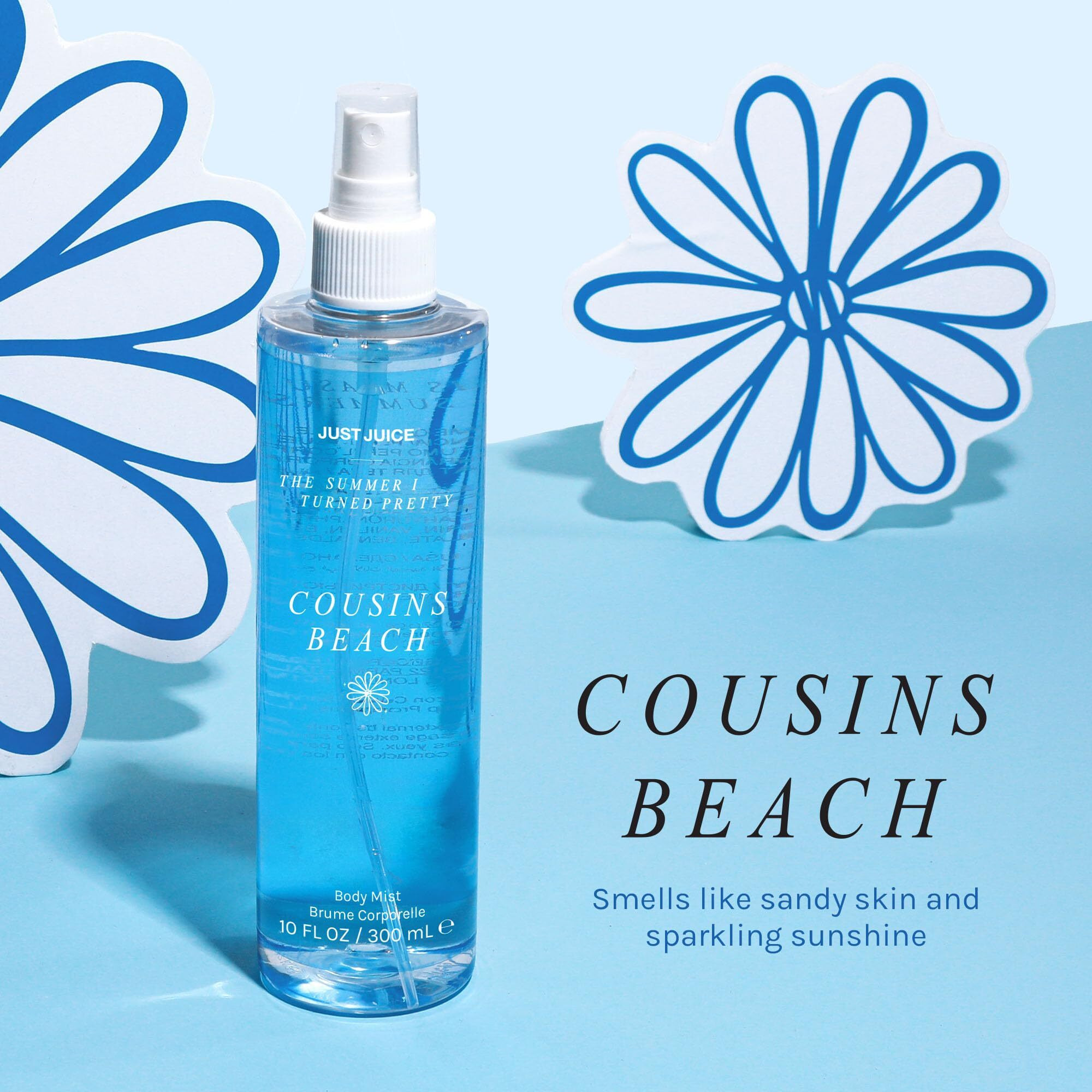 Just Juice - The Summer I Turned Pretty Cousins Beach Body Mist - Beachy, Creamy Coconut And Vanilla Body Spray For Women And Men - 10.14 Oz
