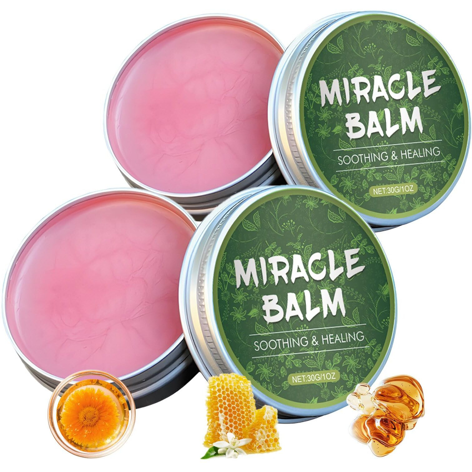 Miracle Balm, 2 Pack Organic Miracle Balm, Soothing Cream For Back, Hands And Body, Natural Ingredients Skin Friendly Moisturizing Cream (2 Pack)