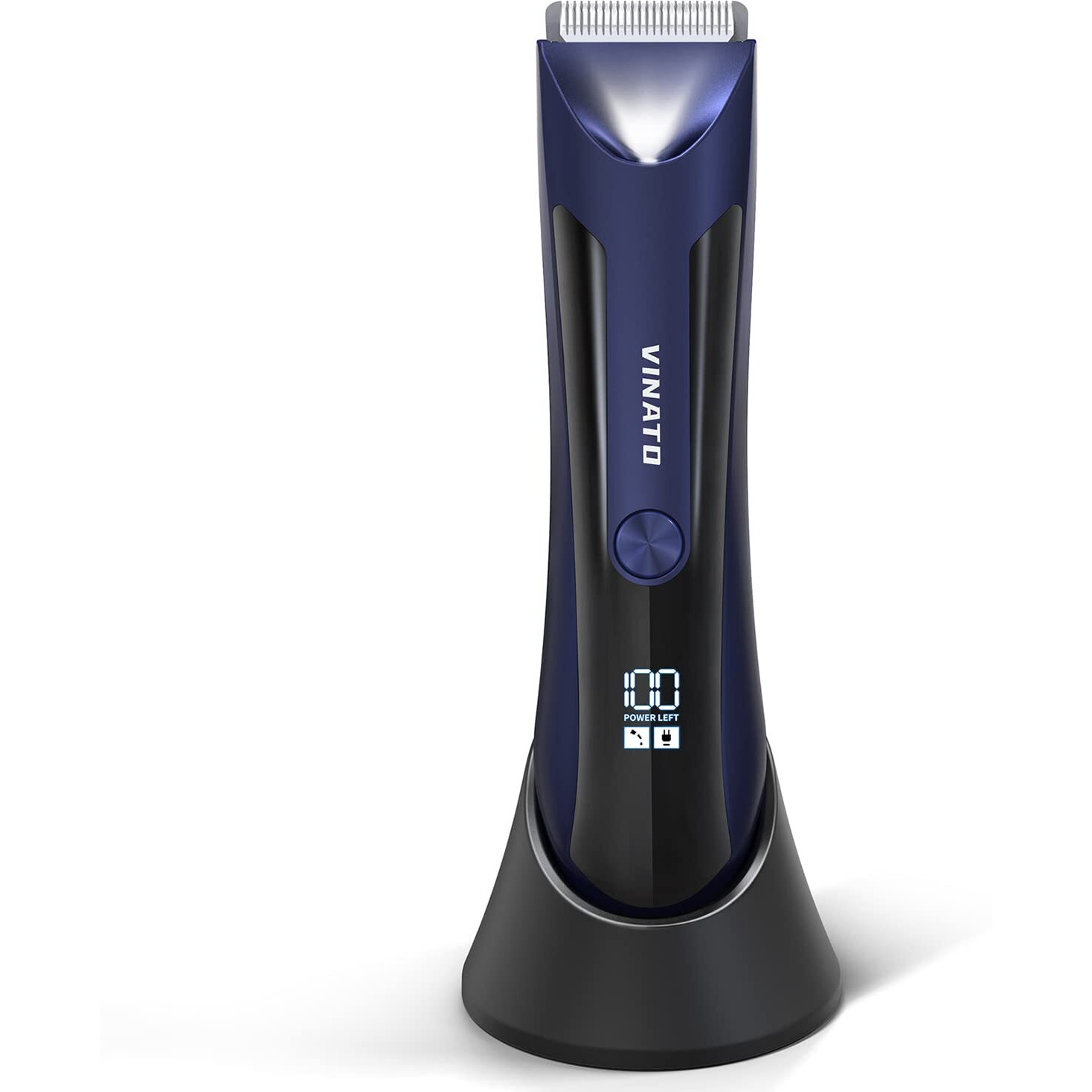 Vinato Electric Body Hair Trimmer - Manscape Ball Trimmer, Groin Hair Trimmer For Men, Waterproof Ball Shaver, Usb Recharge Dock Replaceable Ceramic Blade, Male Hygiene Razor, 90 Mins Battery Life