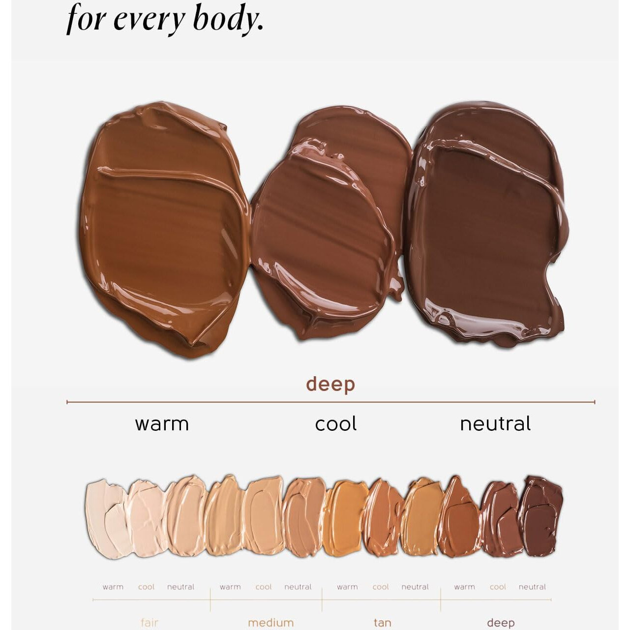 Tinge Tint Body Makeup, Lasts Up To 48 Hours, Medium Coverage Cream With Amino Acids, Hyaluronic Acid & Lysine, Semi Matte Finish, Water & Transfer Resistant, 3.38 Fl Oz - Deep Neutral