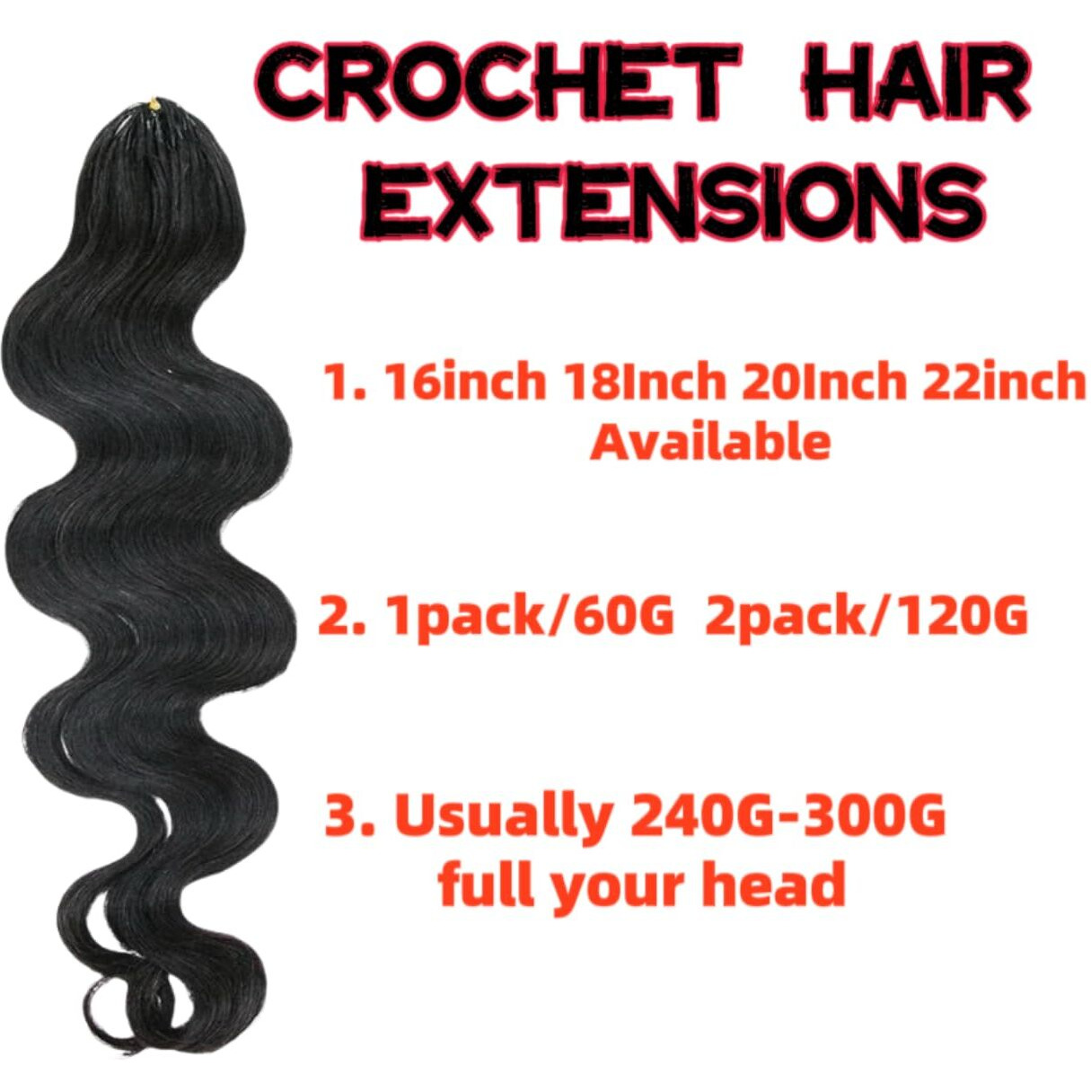 Gogobraids 100% Human Hair Body Wave Knotless Pre-Separated Crochet Hair Feather Crochet Human Hair Extensions For Women Natural Color 18 Inch 120G