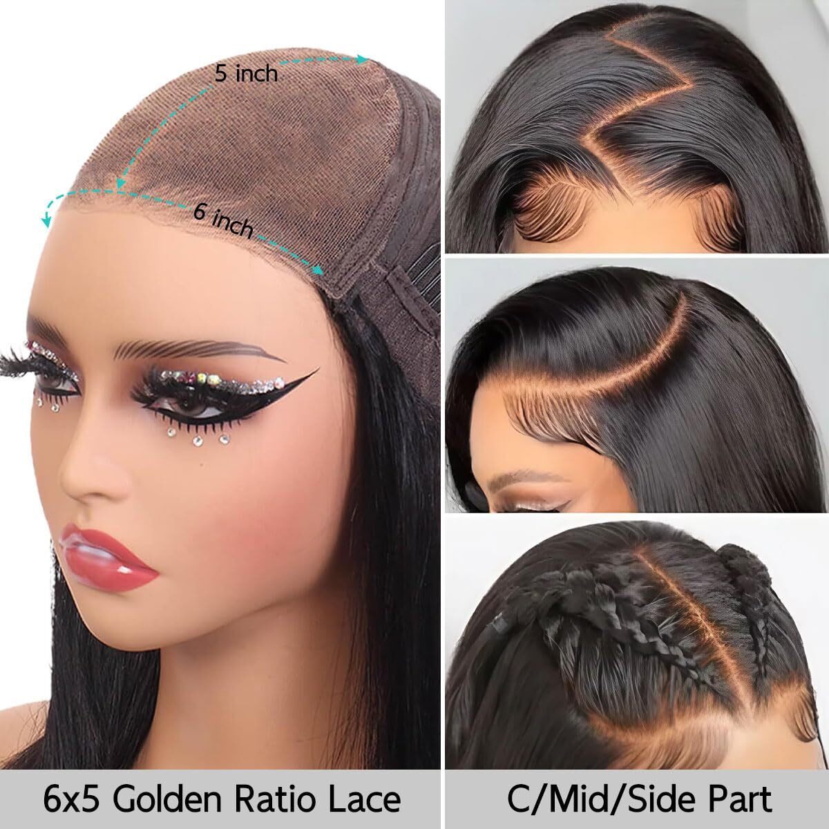 Loose Body Wave Lace Front Wigs For Black Women Wear And Go Glueless Wigs Human Hair Pre Cut Preplucked Prebleached Human Hair Wig Wear And Go Glueless Wig 6X5 Hd Lace Closure Wig