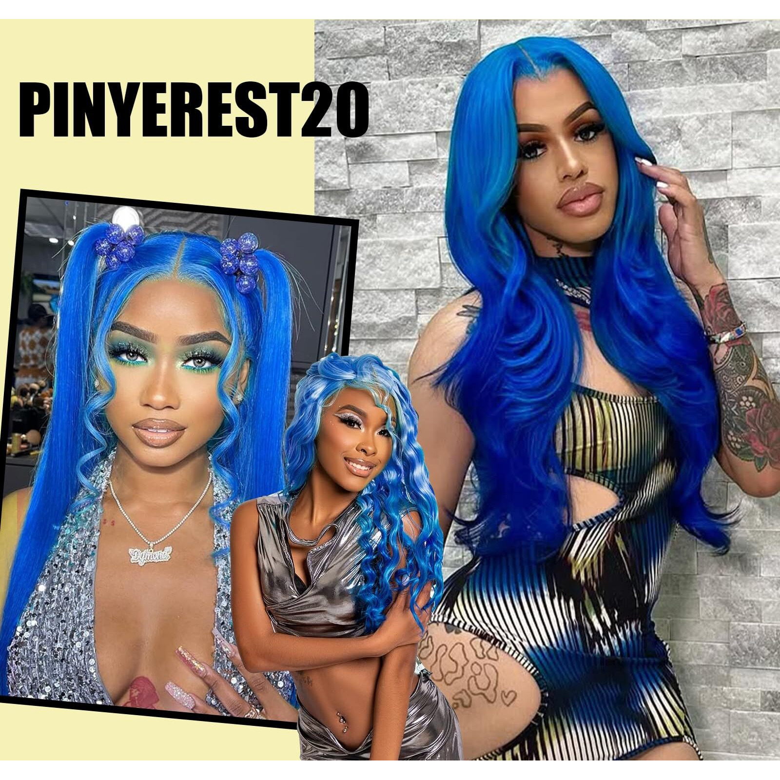 Shciyair 22 Inch Blue Lace Front Wig Human Hair 200 Density 13X4 Hd Lace Frontal Wigs Human Hair Color Blue Body Wave Lace Front Wigs Human Hair Pre Plucked With Baby Hair