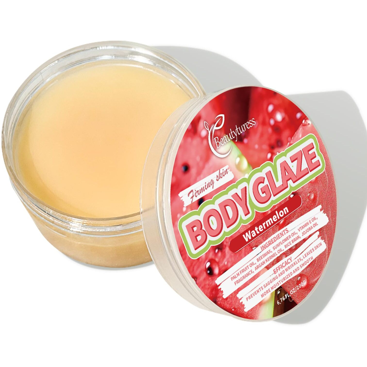 Beautyturess Body Cream Body Cream 200G High Nourishment Nourishing Body Spring Water Fruity Series - Watermelon Scent Long-Lasting Moisturizing For Daily Body Care