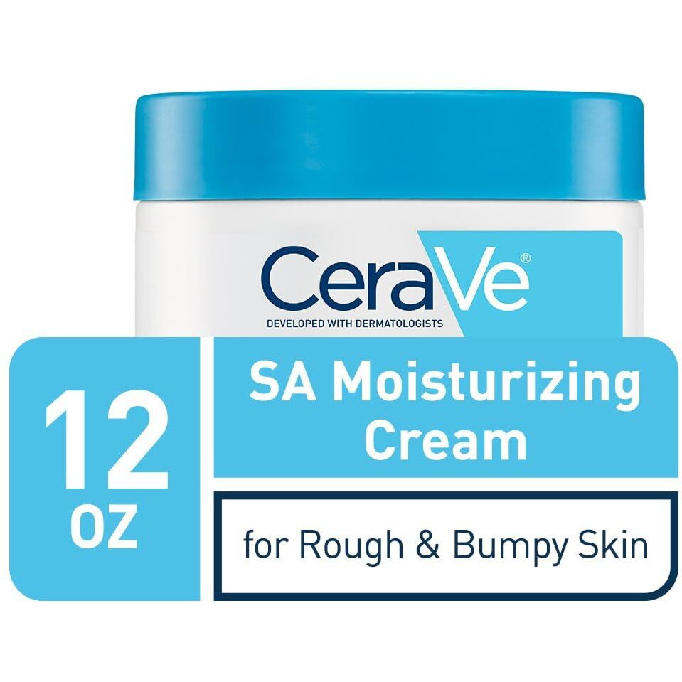 Cerave Moisturizing Cream With Salicylic Acid, Exfoliating Body Cream With Lactic & Hyaluronic Acid, Niacinamide, And Ceramides, Fragrance Free & Allergy Tested, 12 Ounce