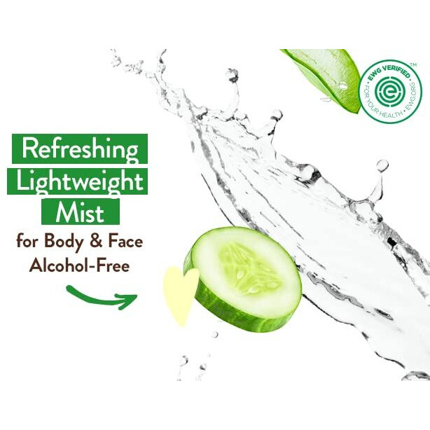 Babo Botanicals After Sun Soothing Mist - Aloe Vera & Cucumber - For Face, Body & Sensitive Skin - Non-Aerosol - No-Touch Application - Ewg Verified - Alcohol-Free - Scented With Cucumber Extract