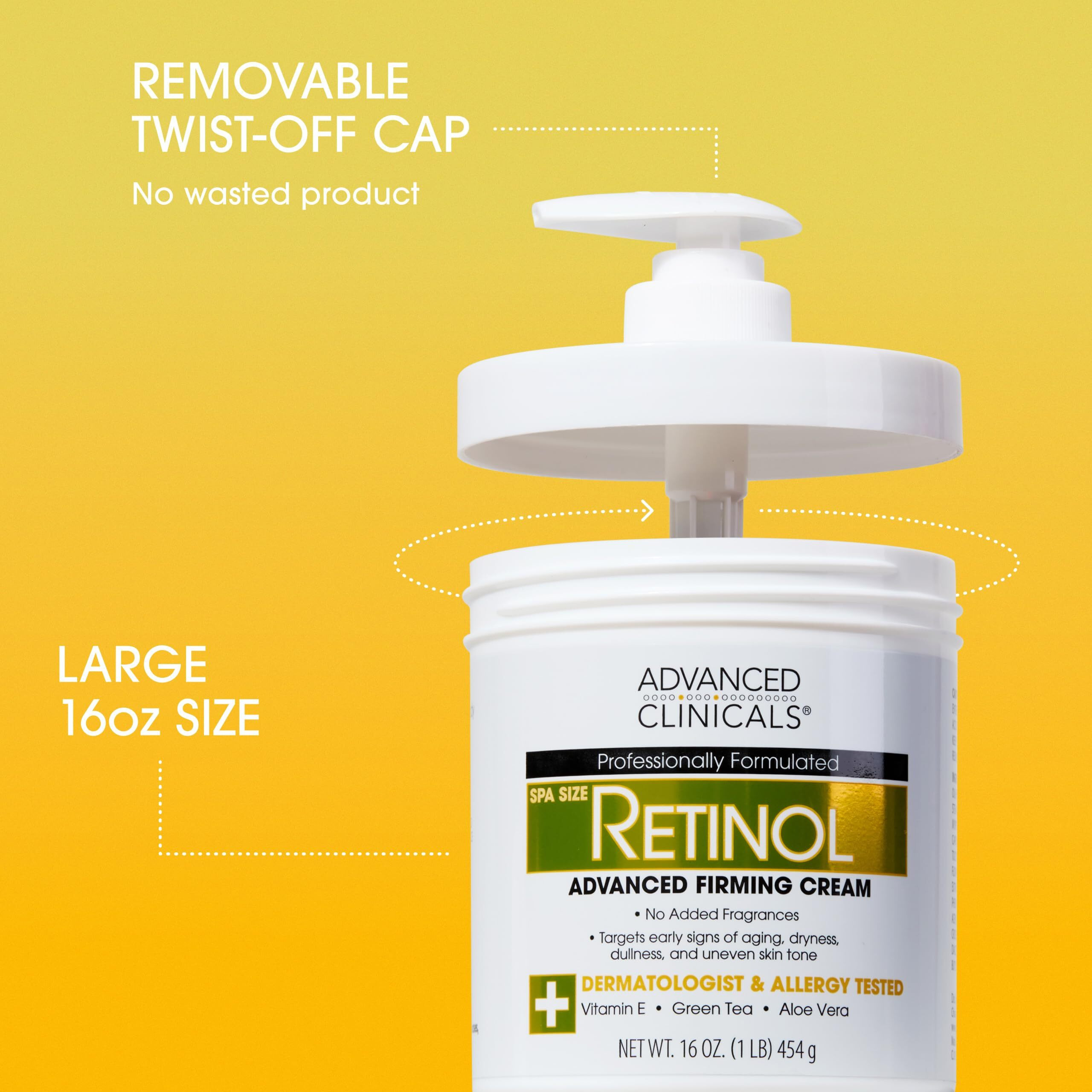 Advanced Clinicals Retinol Body Cream + Green Coffee Bean Oil Thermo - Firming Body Lotion 2Pc Skincare Set For Women & Men | Body & Face Moisturizer Set Helps Improves Appearance Of Crepey Skin, 2Pc