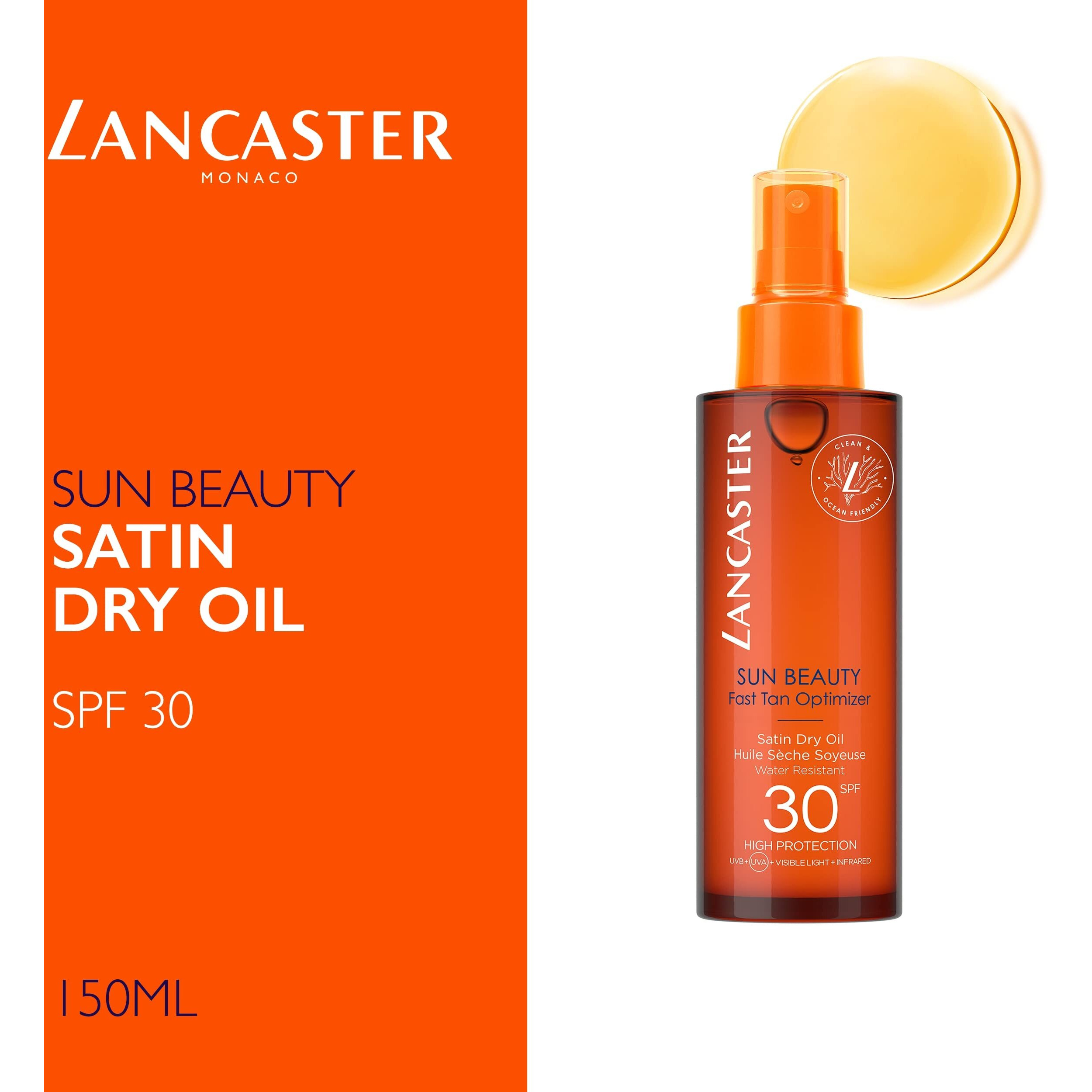 Lancaster Sun Beauty Satin Sheen Oil Fast Tan Optimizer Spf 30, Suncare & Bronzers Body, 5 Fl Oz