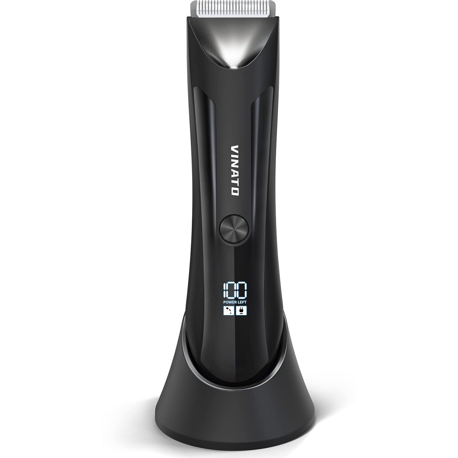Vinato Electric Body Hair Trimmer - Manscape Ball Trimmer, Groin Hair Trimmer For Men, Waterproof Ball Shaver, Usb Recharge Dock Replaceable Ceramic Blade, Male Hygiene Razor, 90 Mins Battery Life