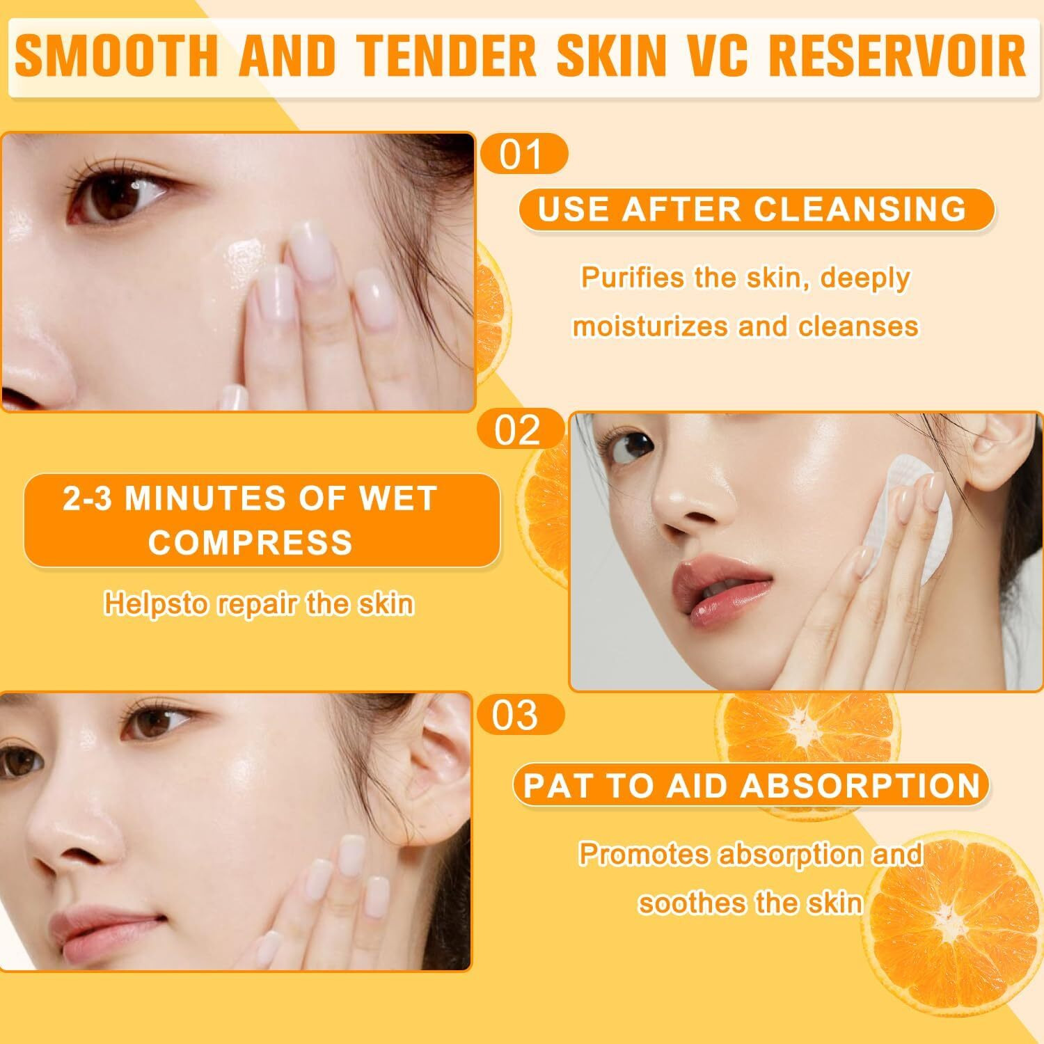 Vc Toner Refreshing Hydrating Rejuvenating Wet Compress Moisturizing Water Lotion 300Ml
