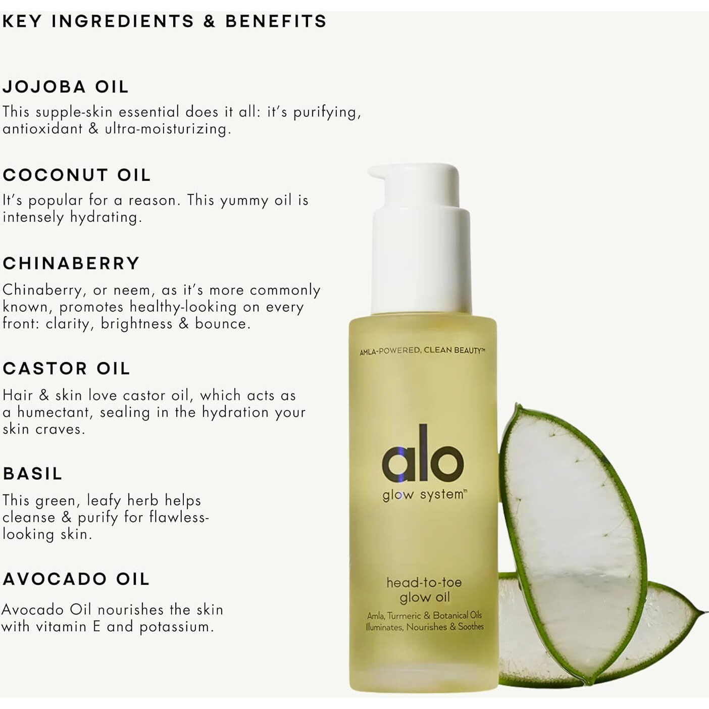 Alo Head-To-Toe Glow Oil + Travel | Glow-Boosting Natural Dry Body Oil | Jojoba, Amla, Aloe & Vitamin E | Hydrates & Nourishes Skin | Citrus Scent | 3.2 + 0.7 Oz