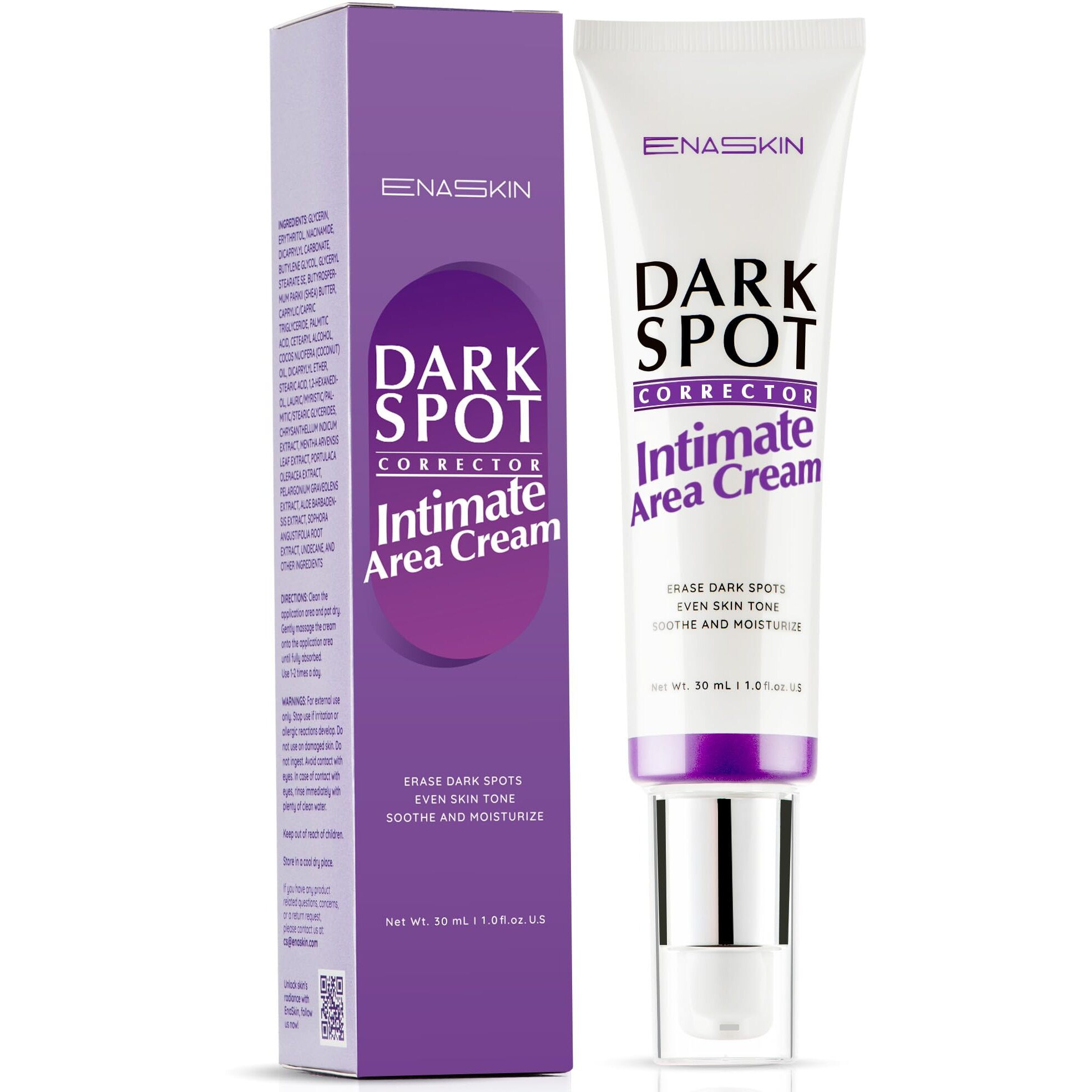 Enaskin Dark Spot Corrector Cream Dark Spots Remover Cream For Face And Body, Underarm, Inner Thighs, Bikini Area, Elbows, Intimate And Sensitive, Private Parts - 1 Fl Oz