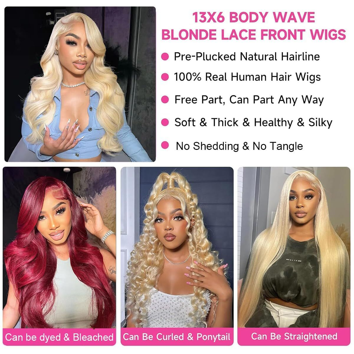 28 Inch Blonde Wig Human Hair 613 13X6 Lace Front Wig Human Hair Pre Plucked 200 Density Body Wave Hd Lace Front Wigs Human Hair For Women 613 Hd Lace Frontal Wigs 13X6 613 Blonde Human Hair Wig