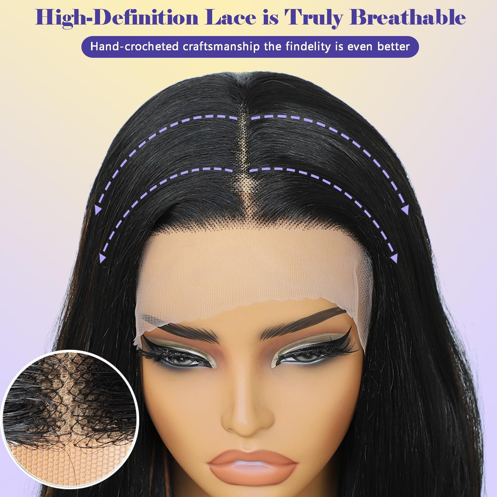 1B/30A Synthetic Lace Front Wig 28 Inch Long Wavy Natural Wave Wigs 13  4  1 Pre Plucked Glueless Wig Synthetic Hair For Women Loose Body Wave With Natural Hairline Heat Resistant Synthetic Wavy Wig
