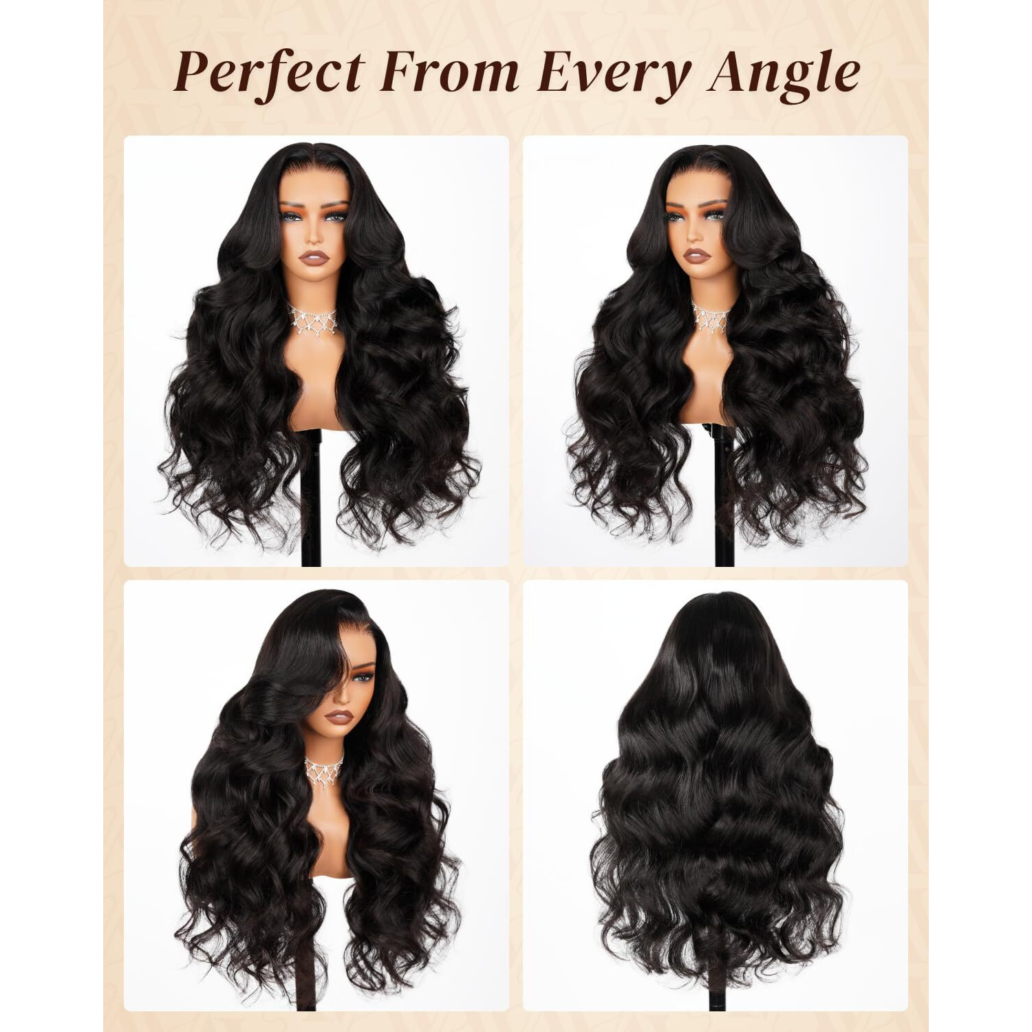 Arabella Hair 13X6 Lace Front Wigs Human Hair 230% Density Glueless Wig Human Hair 100% Body Wave Human Hair Wigs 12A Pre Plucked Pre-Bleached Pre-Cut Glueless Wig (26Inch,13X6 Body Wave)