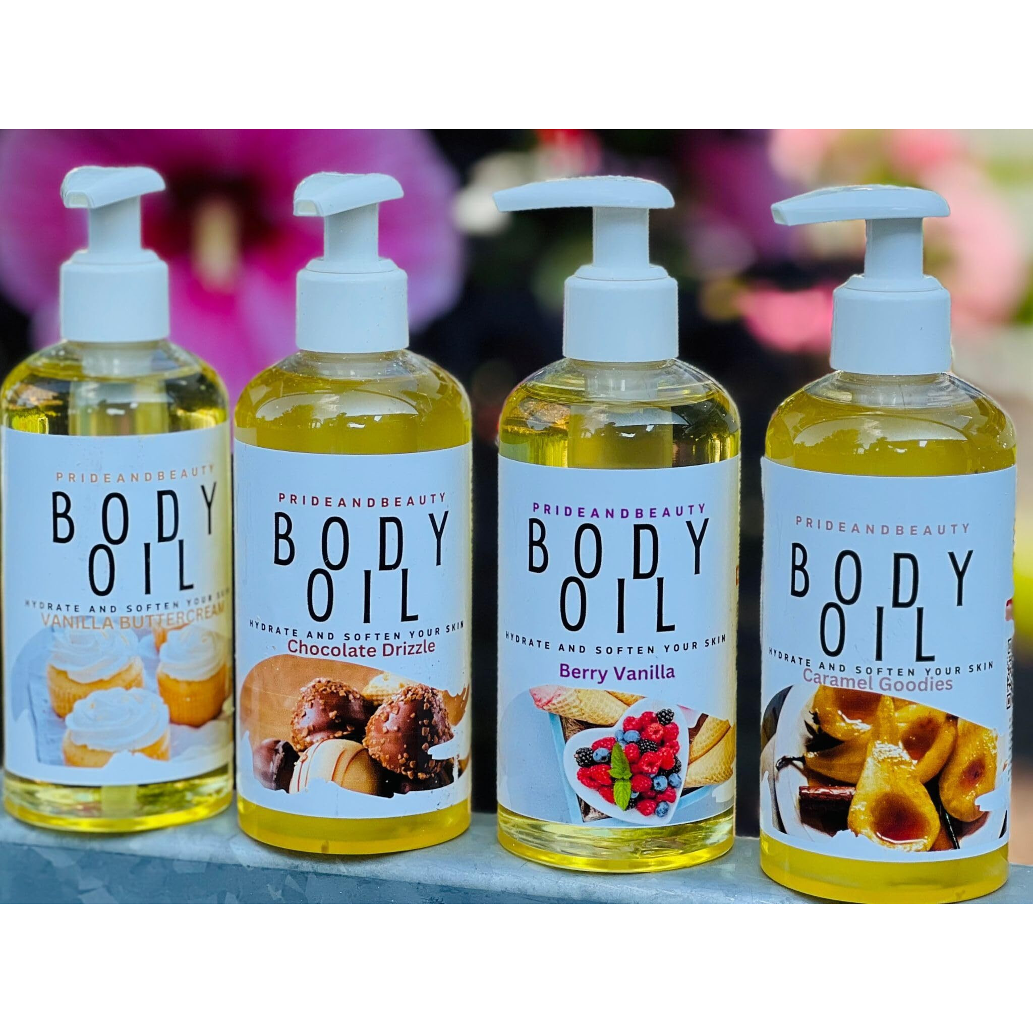 Vanilla Body Oil. After Shower Oil. Skin Hydrating Oil. Body Oil Scented. Body Oils For Women Dry Skin. (Vanilla Buttercream) (8 Ounces, Chocolate Bark)