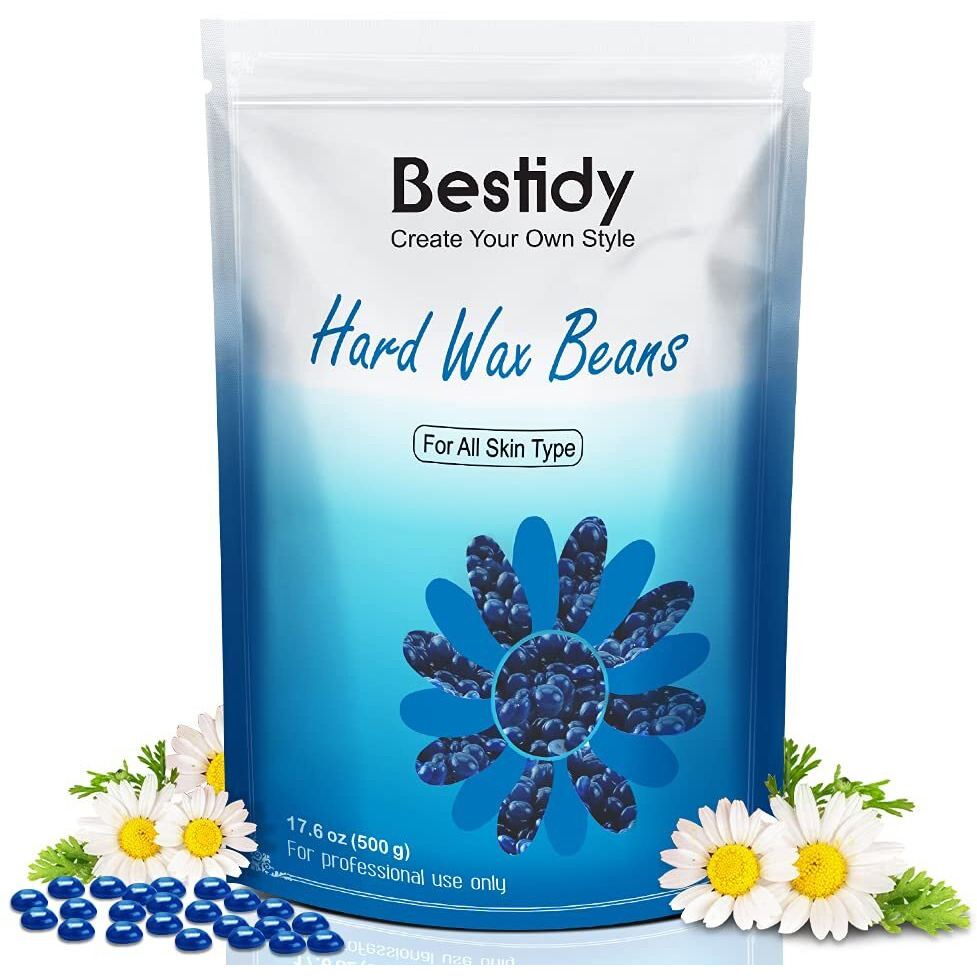 Bestidy Wax Beads, Bagged 500G/1.1Lb/17.6Oz, Waxing Beans For Hair Removal, Women Men, Home Waxing For All Body And Brazilian Bikini Areas (500G)
