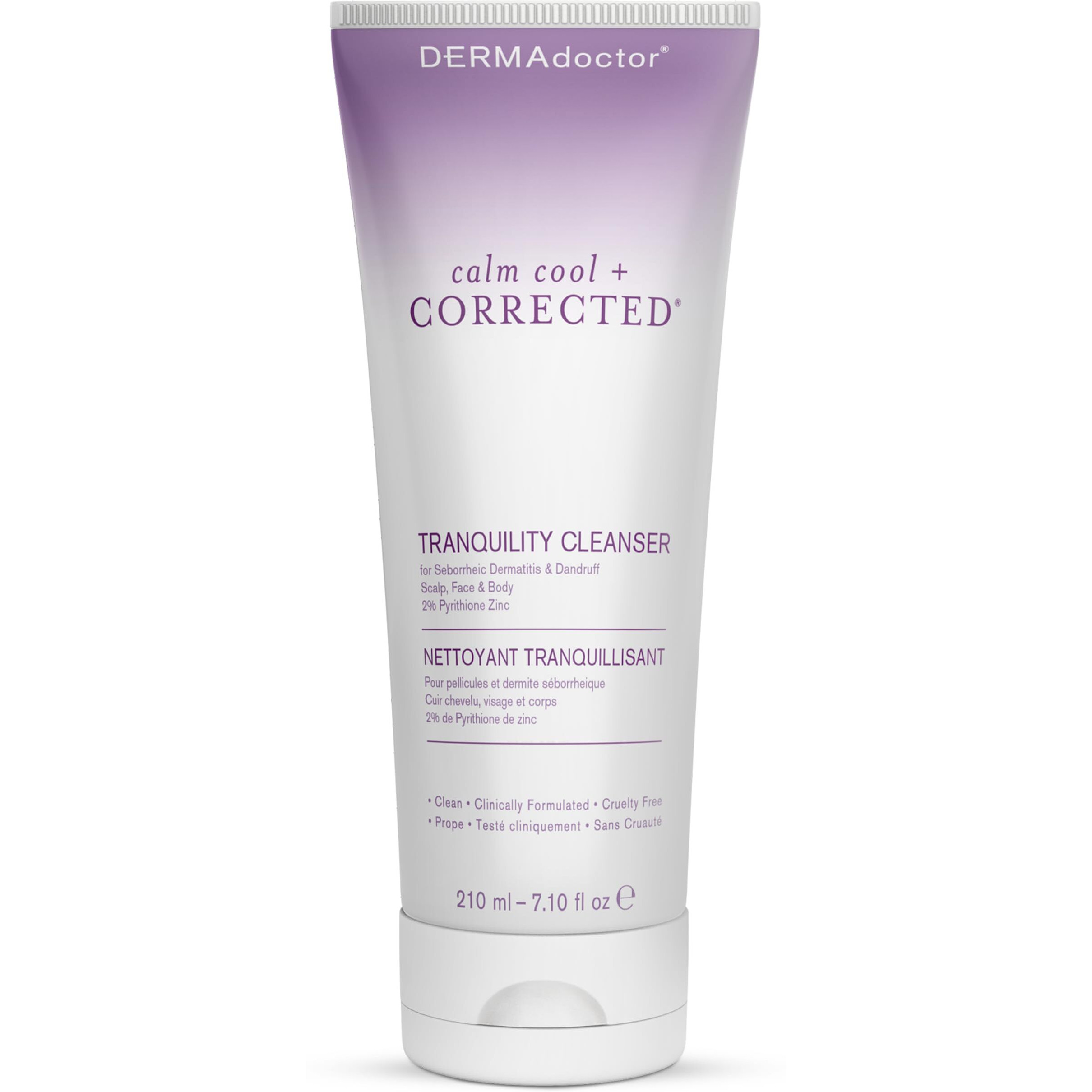 Dermadoctor Tranquility Cleanser Dermatologist Formulated 2% Pyrithione Zinc For Face Body & Scalp - 7.10 Oz