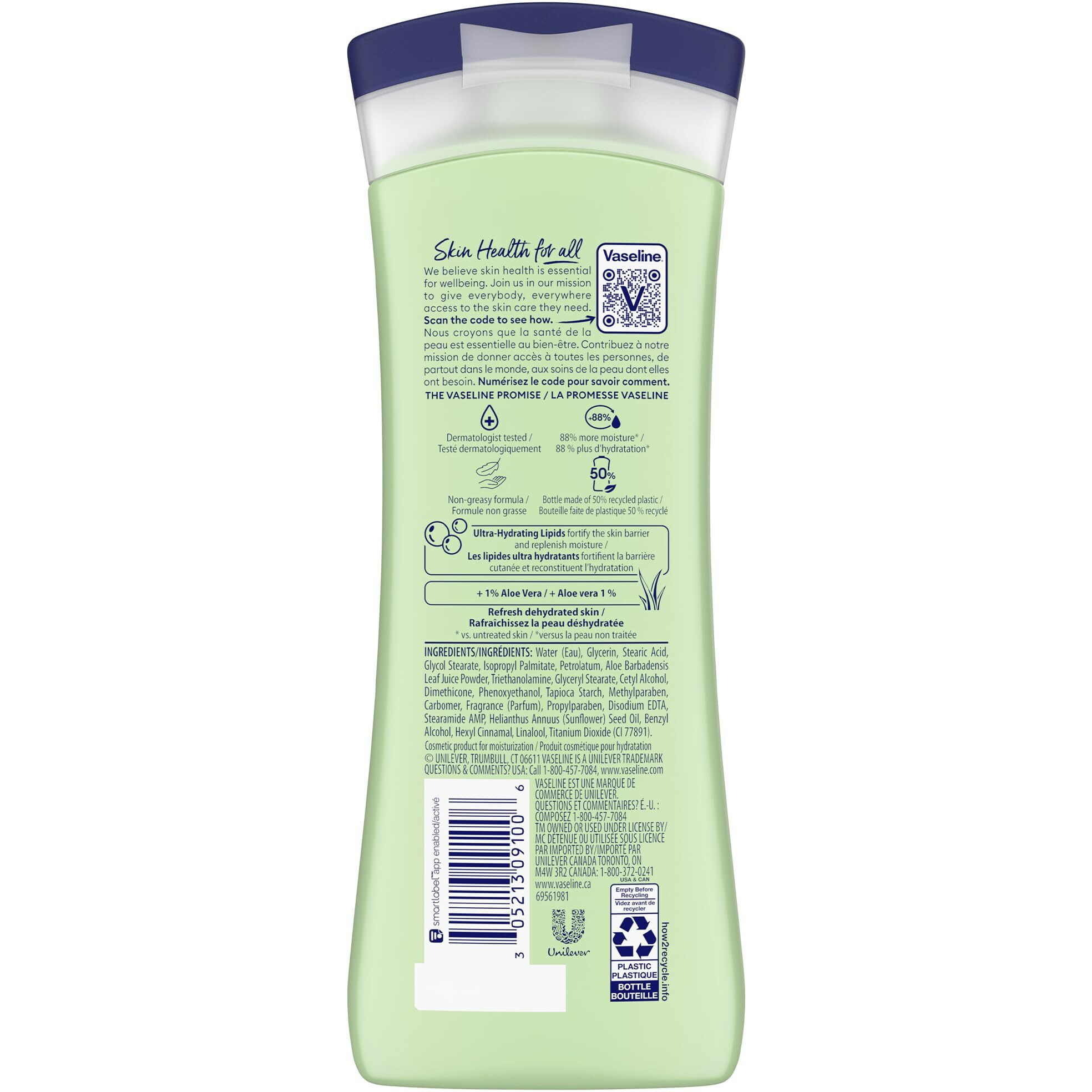 Vaseline Soothing Hydration 6-Pack - Intensive Care Moisturizing Hand And Body Lotion With Aloe, Ultra-Hydrating Lipids, 48 Hours Of Moisture, 10 Oz Ea