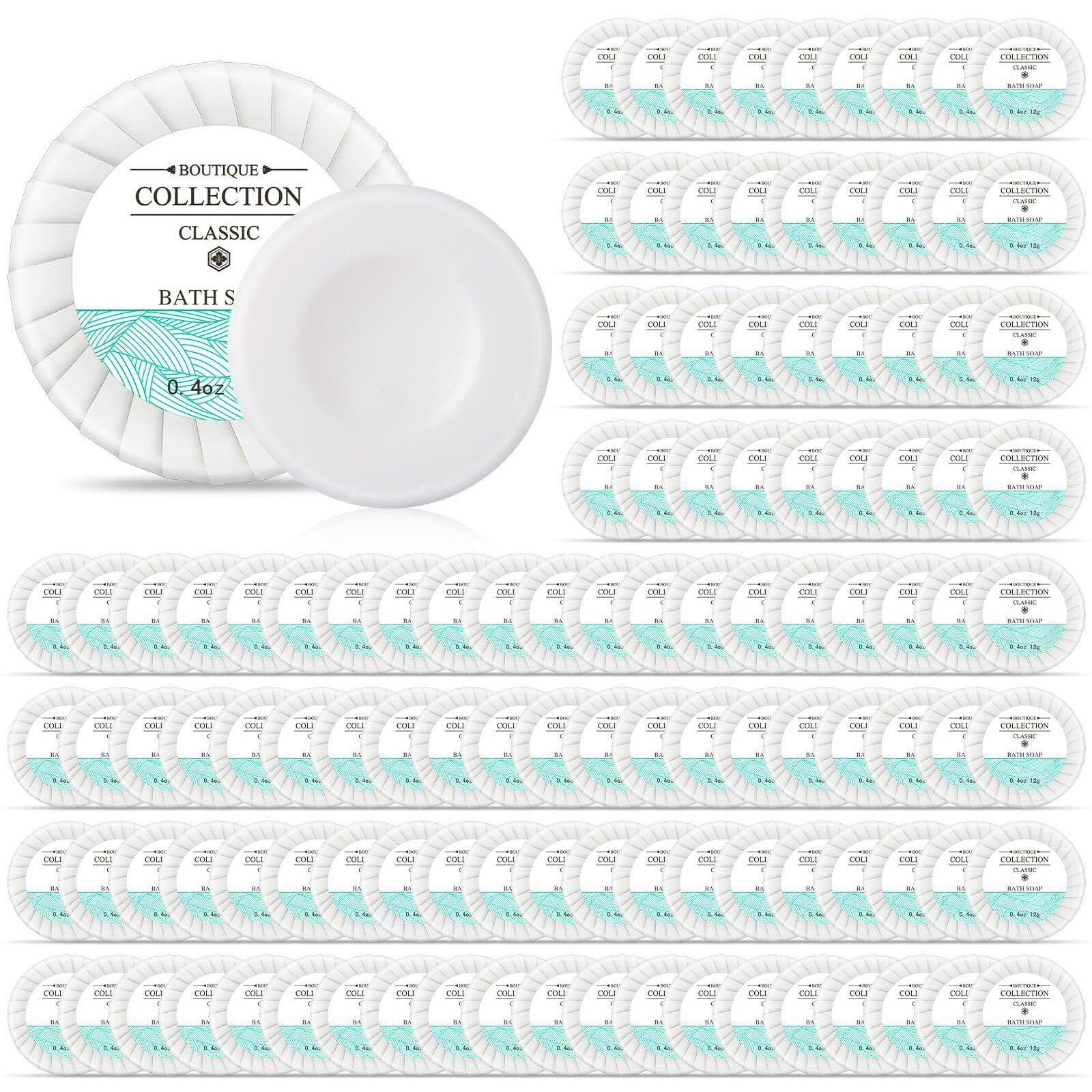 Demissle 500 Pcs Mini Soap Bars 0.4 Oz Small Round Coin Size Hotel Soap Bars Bulk Individually Wrapped Hand Travel Soap Guest Bathroom Toiletries For Party Favors Motel Body Cleansing