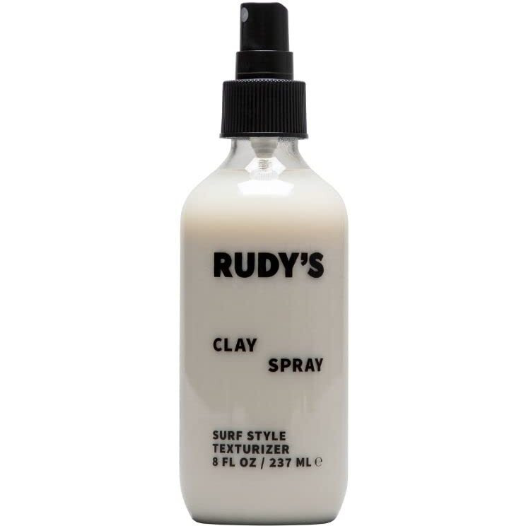 Rudy's Clay Spray - Hair Texturizer With Sea Salt - Paraben Free - For Fullness And Body (8 Fl Oz)