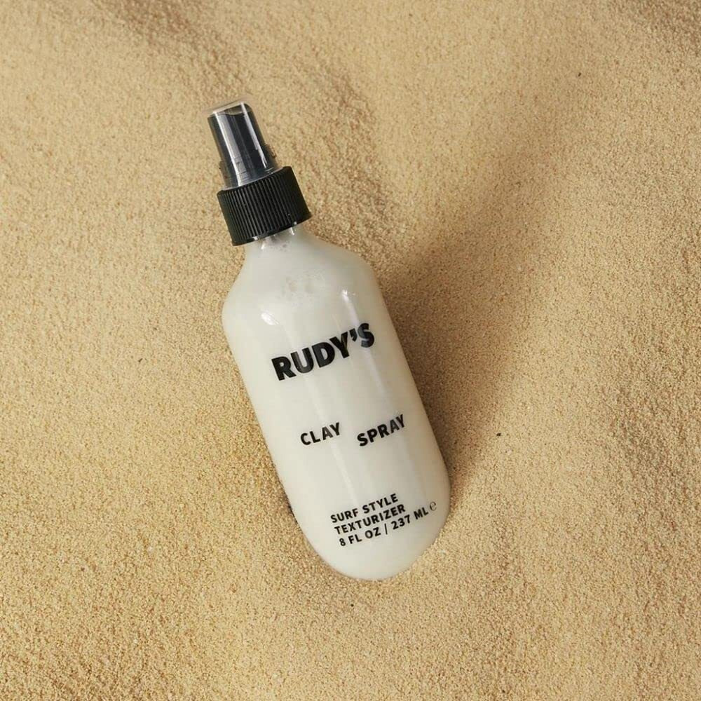 Rudy's Clay Spray - Hair Texturizer With Sea Salt - Paraben Free - For Fullness And Body (8 Fl Oz)