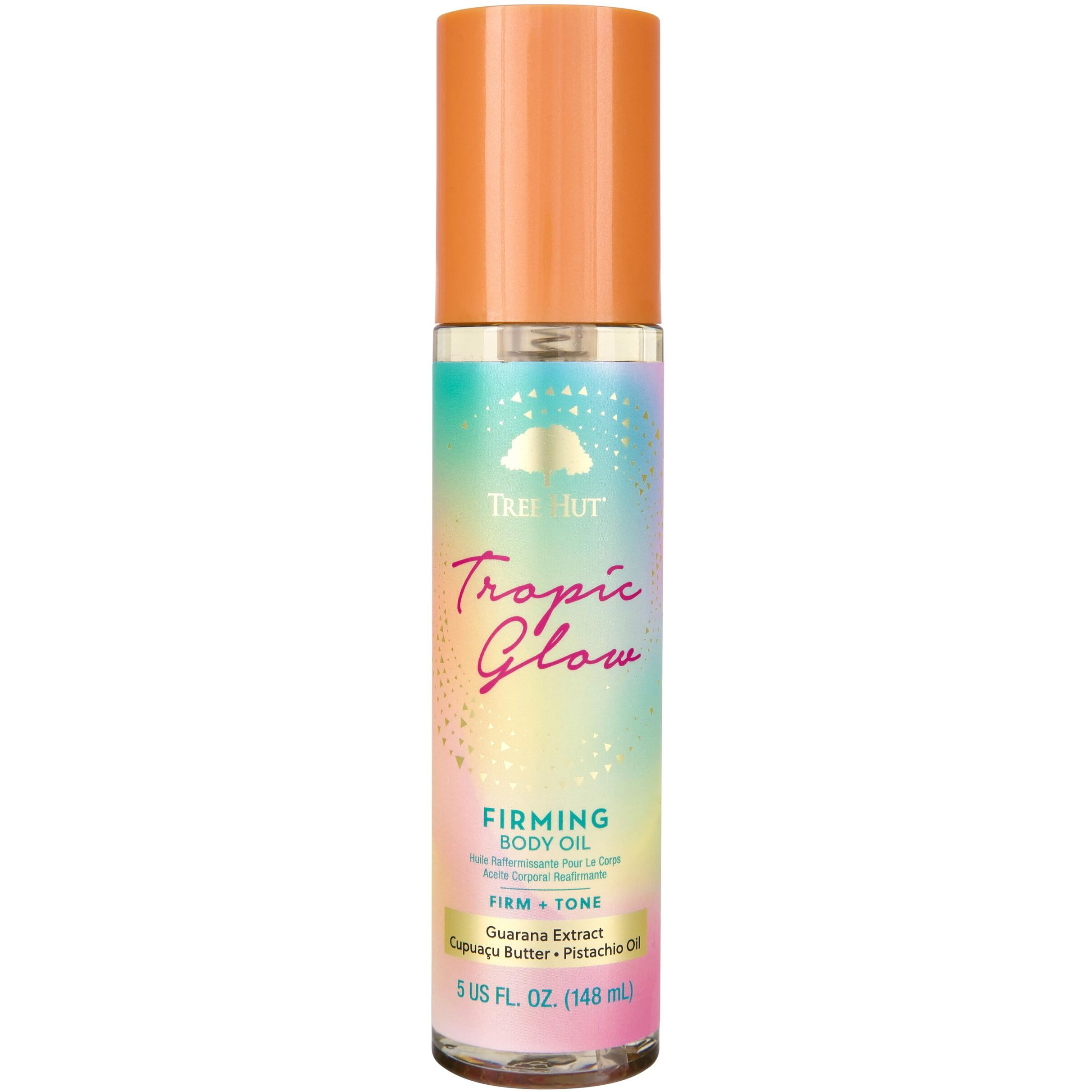 Tree Hut Tropic Glow Firming Body Oil, Hydrating Oil For Soft, Glowing Skin, With Cupuau Butter, Guarana, Pistachio Oil, 5 Fl Oz