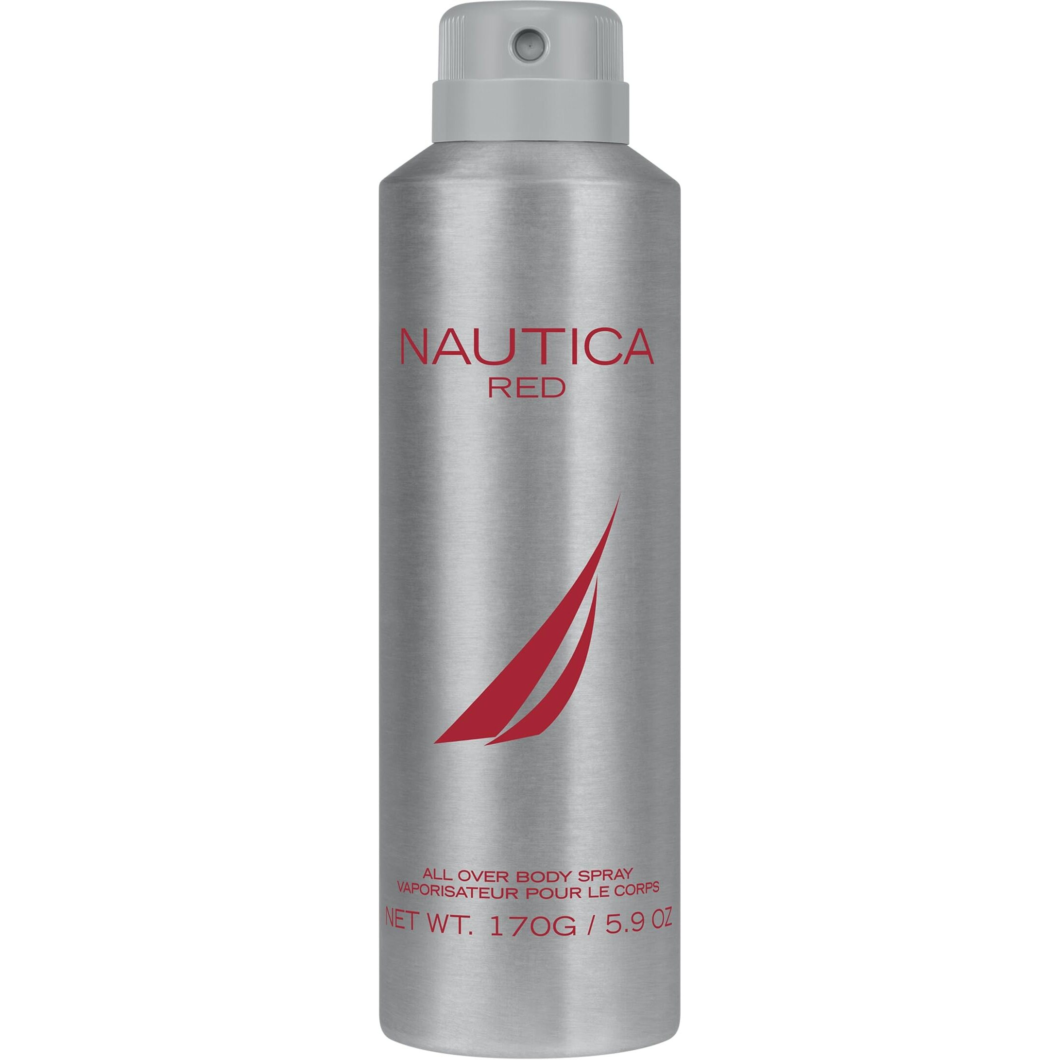 Nautica Color Red Deodorizing Body Spray For Men, Aromatic Fougere Fragrance, Notes Of Black Pepper, Lavender And Rosemary, 6.0Oz