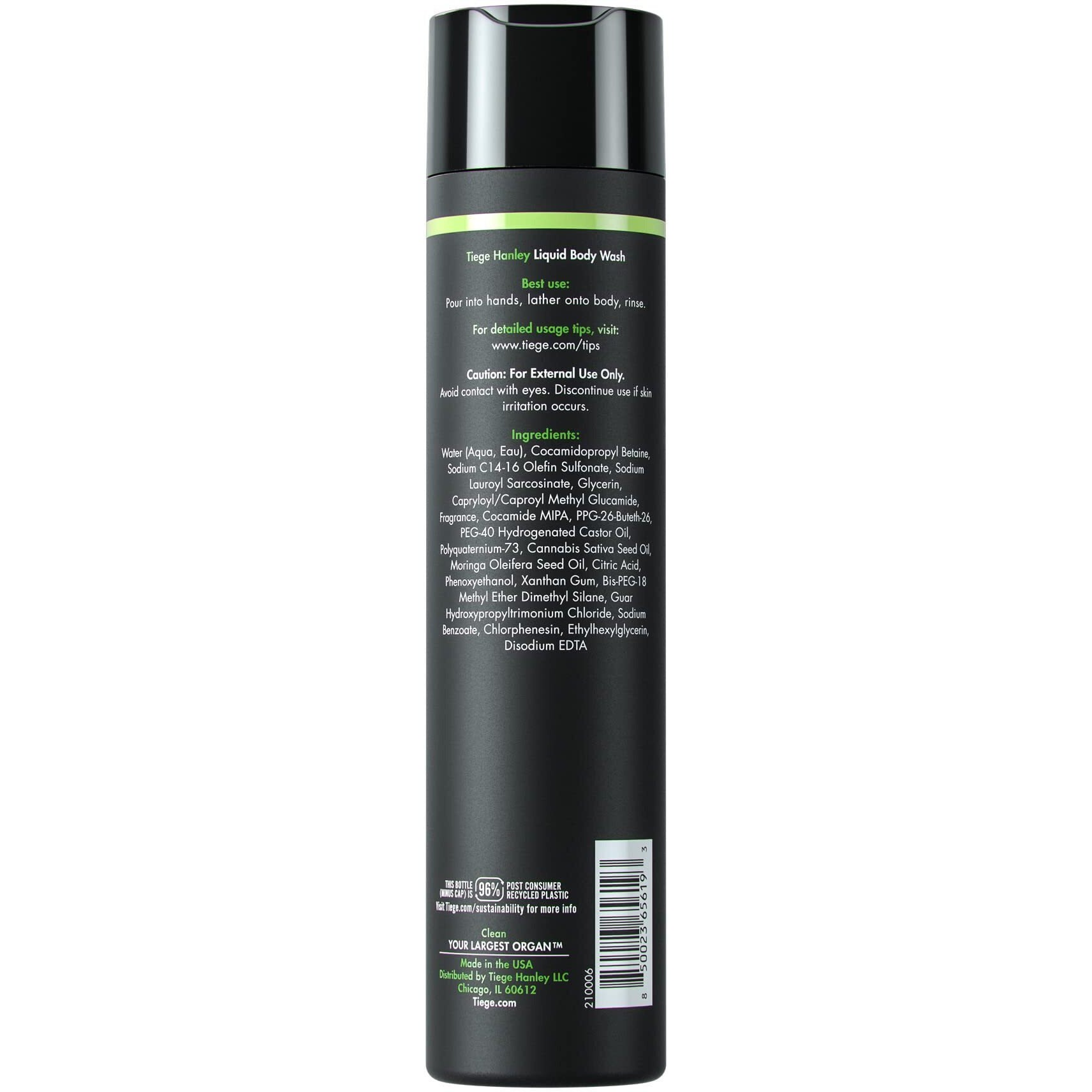 Tiege Hanley Daily Body Wash For Men | Gently Removes Dirt, Sweat And Oil | Cucumber Scent | 10 Fluid Ounces | Made In The Usa | 3 Pack