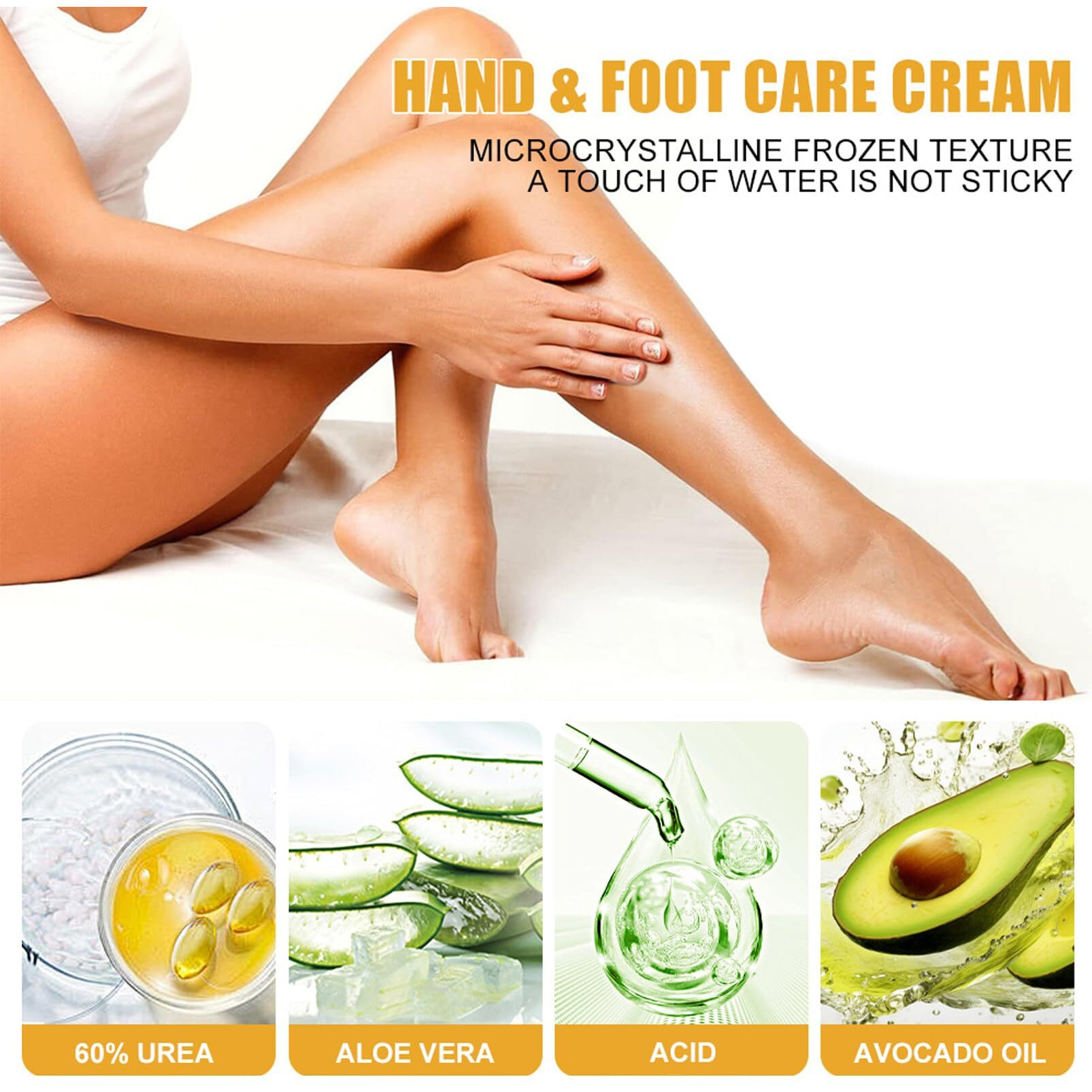 Novacharm Urea Cream Stick 60%, 2Pcs Aloe Vera & Honey Cracked Heel Repair Stick Balm, Maximum Strength Urea Cream For Feet, Foot Lotion For Dry Hands & Rough Knees, Callus Remover - Smoothing Skin