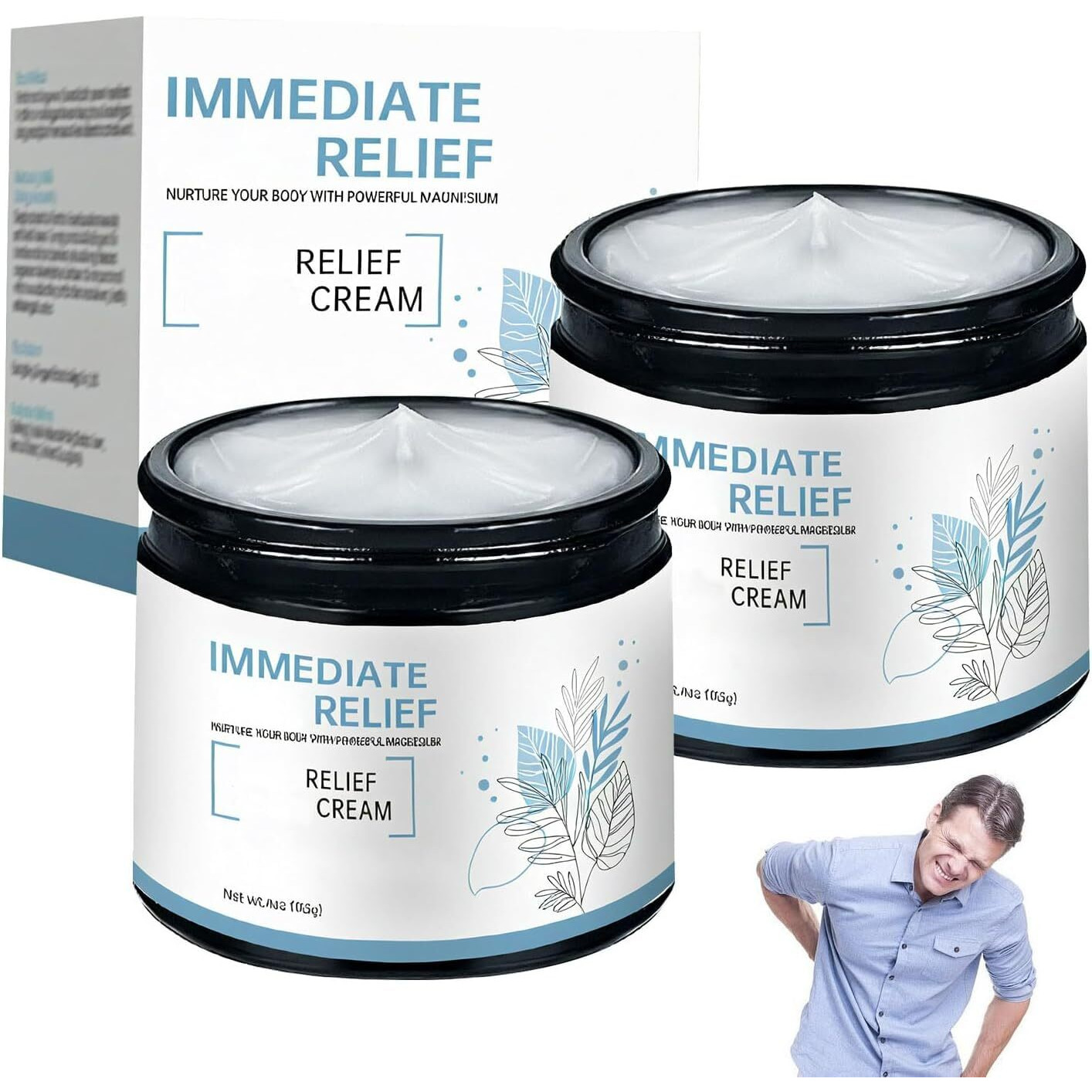 (2Pcs) 2025 New Upgraded Fast Acting For Back, Moisturizing Cream Knees