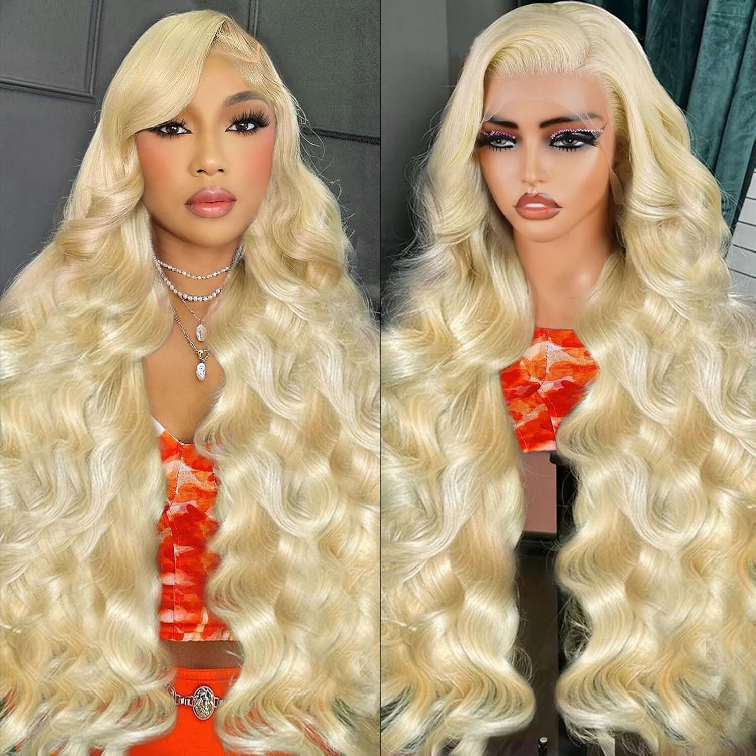 Abhayy 30 Inch 613 Lace Front Wig Human Hair 250% Density 13X4 Glueless Frontal Wigs Lace Front Wigs Human Hair Body Wave Wigs Human Hair Wigs For Black Women