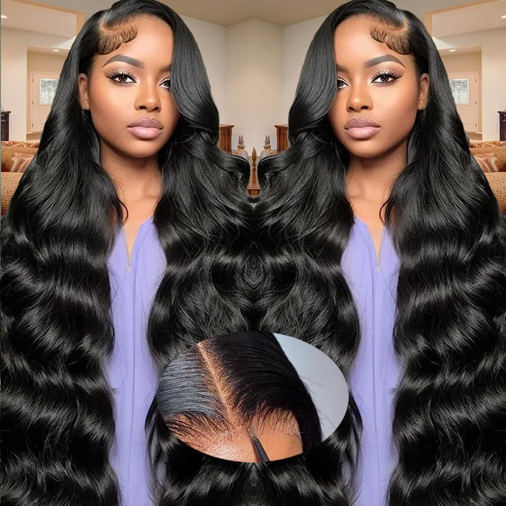 Wzowzo 5X5 Hd Lace Closure Wigs Human Hair 26 Inch Wear And Go Glueless Wigs Human Hair Pre Plucked Pre Cut 180% Density Body Wave Lace Front Wigs Human Hair For Women