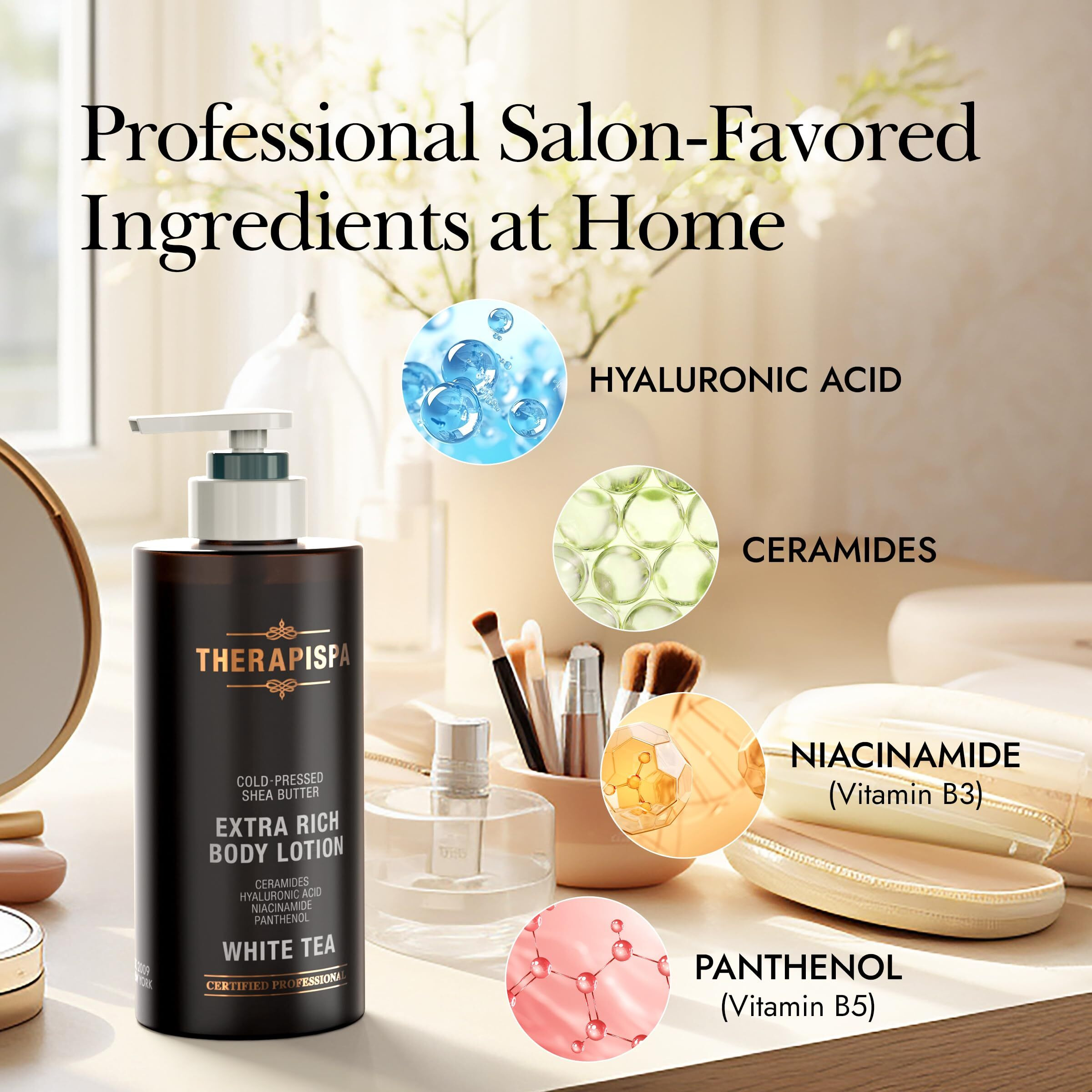 Therapispa Scented Body Lotion For Women - Refreshing Moisturizer With Shea Butter, Ceramides & Panthenol To Revive & Nourish Dry Skin - Used By All Genders (Bergamot & Olive, 17.0 Fl Oz)