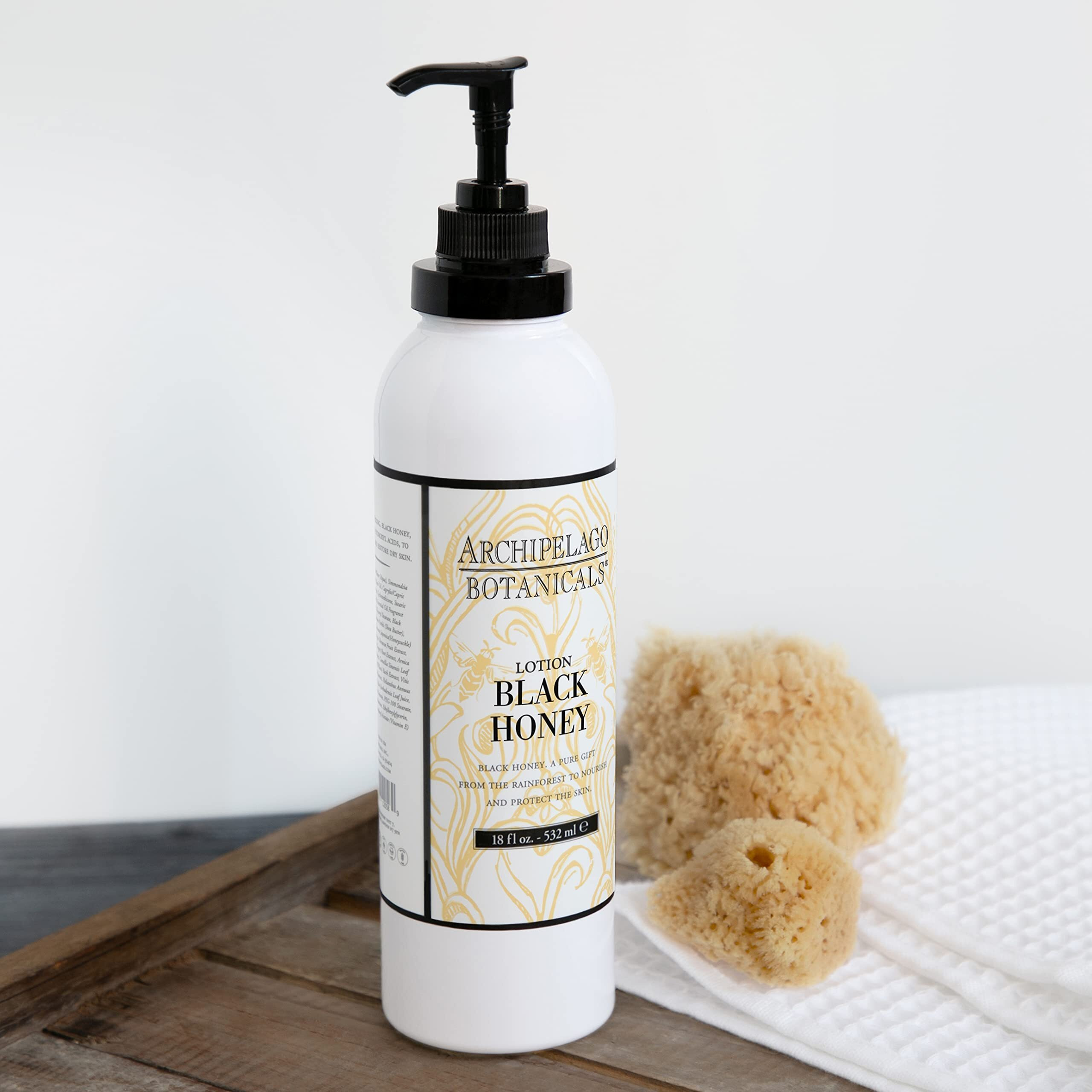 Archipelago Botanicals Black Honey Lotion, Hydrating Lotion For Nourished And Healthy Skin, Scented Body Lotion Free From Parabens, Phthalates And Gmos (18 Oz)