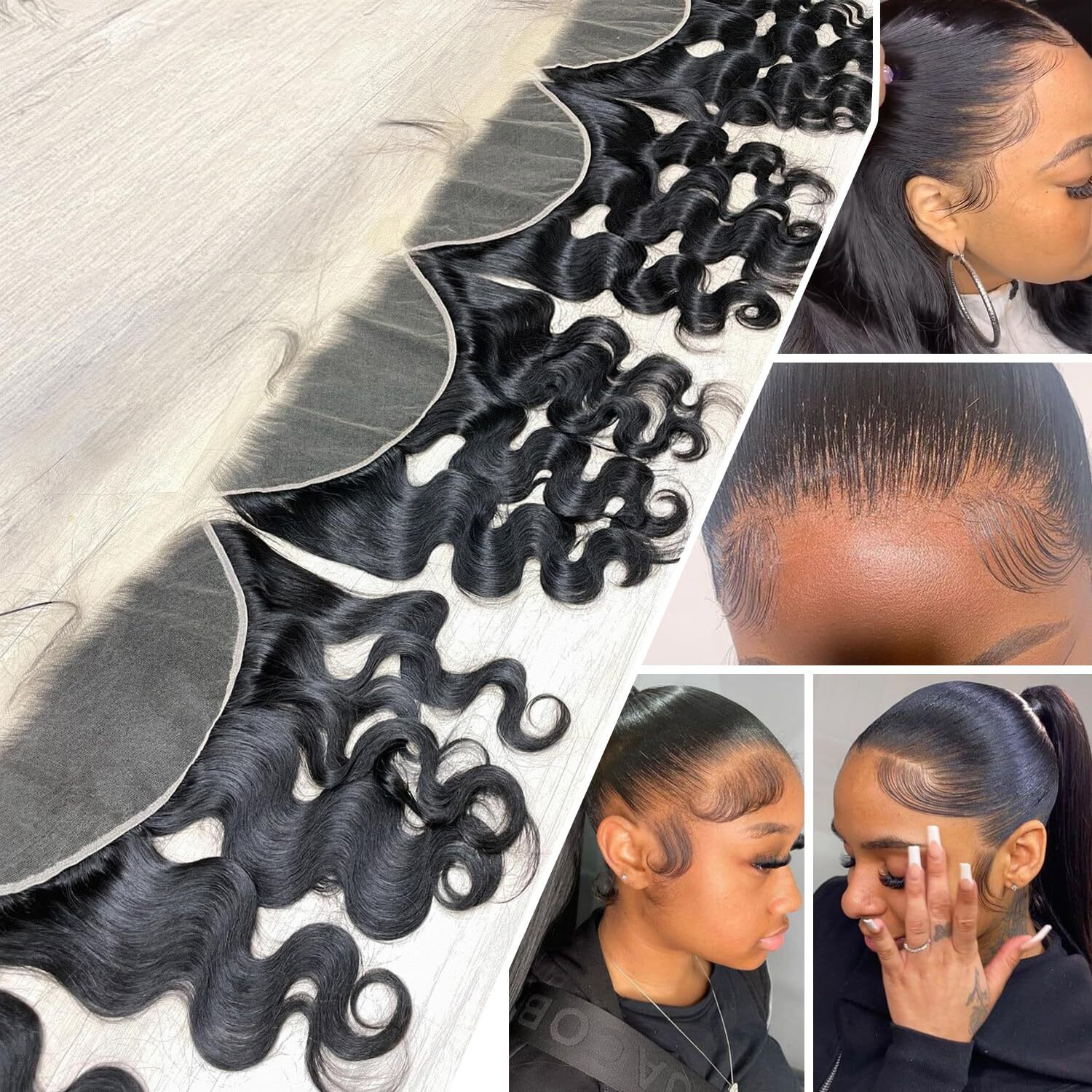 Topnormantic 13X4 Lace Frontal Body Wave, Invisible Hd Transparent Swiss Lace Frontal Pre Plucked With Baby Hair 12A Grade Brazilian Human Hair With Small Single Knots Free Part 18 Inch