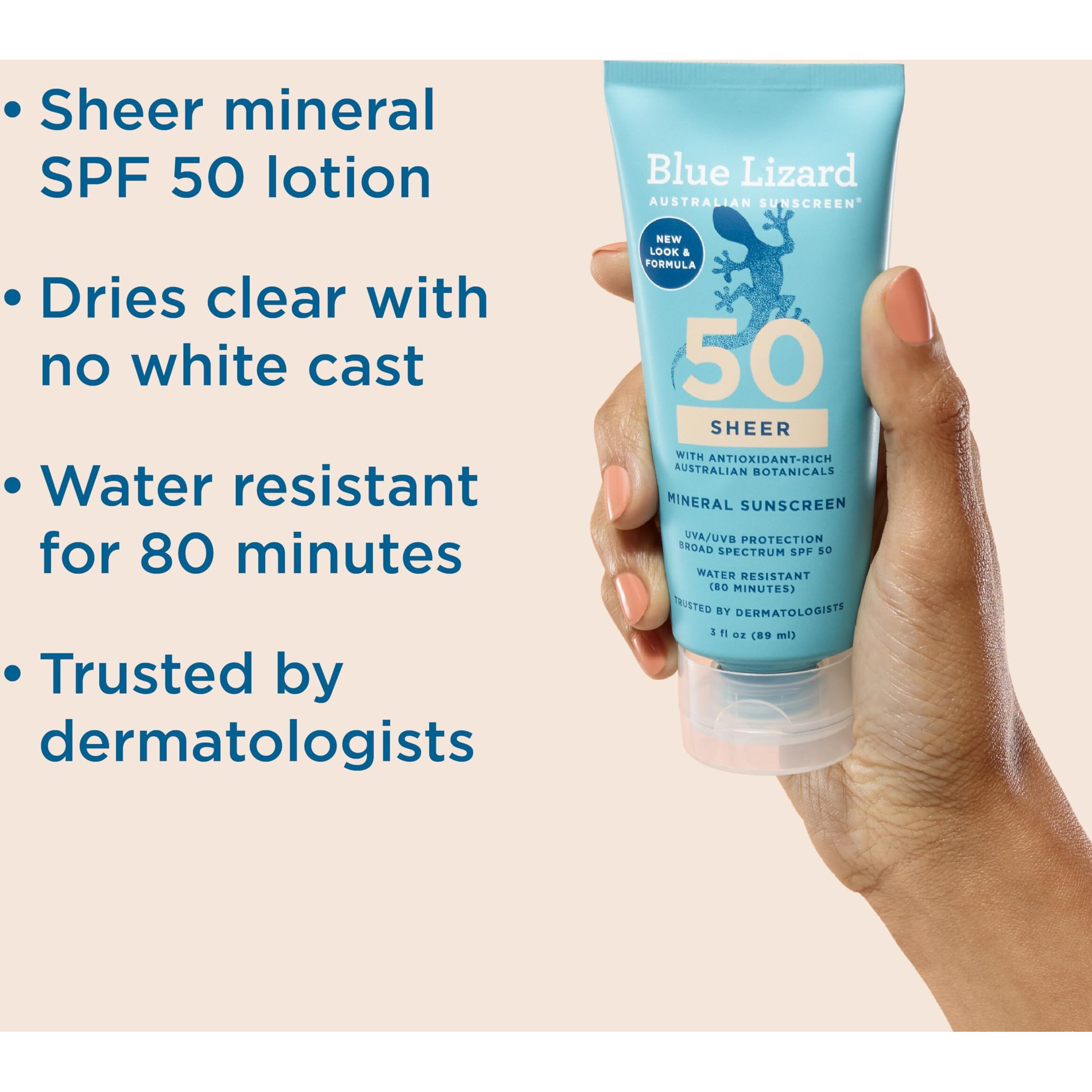Blue Lizard Sheer Body Lotion 3 Oz - Spf 50+