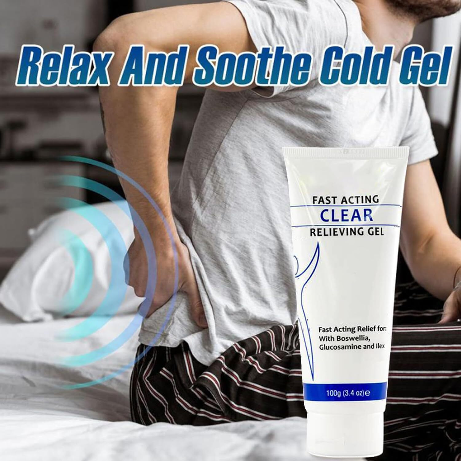 Timlife Soothing Cooling Gel 100G, Relieve Muscle Tension,Sports Soothing Cooling Body Care Lotions,Cooling With Menthol And Frankincense, Fast Absorbing For Women And Men