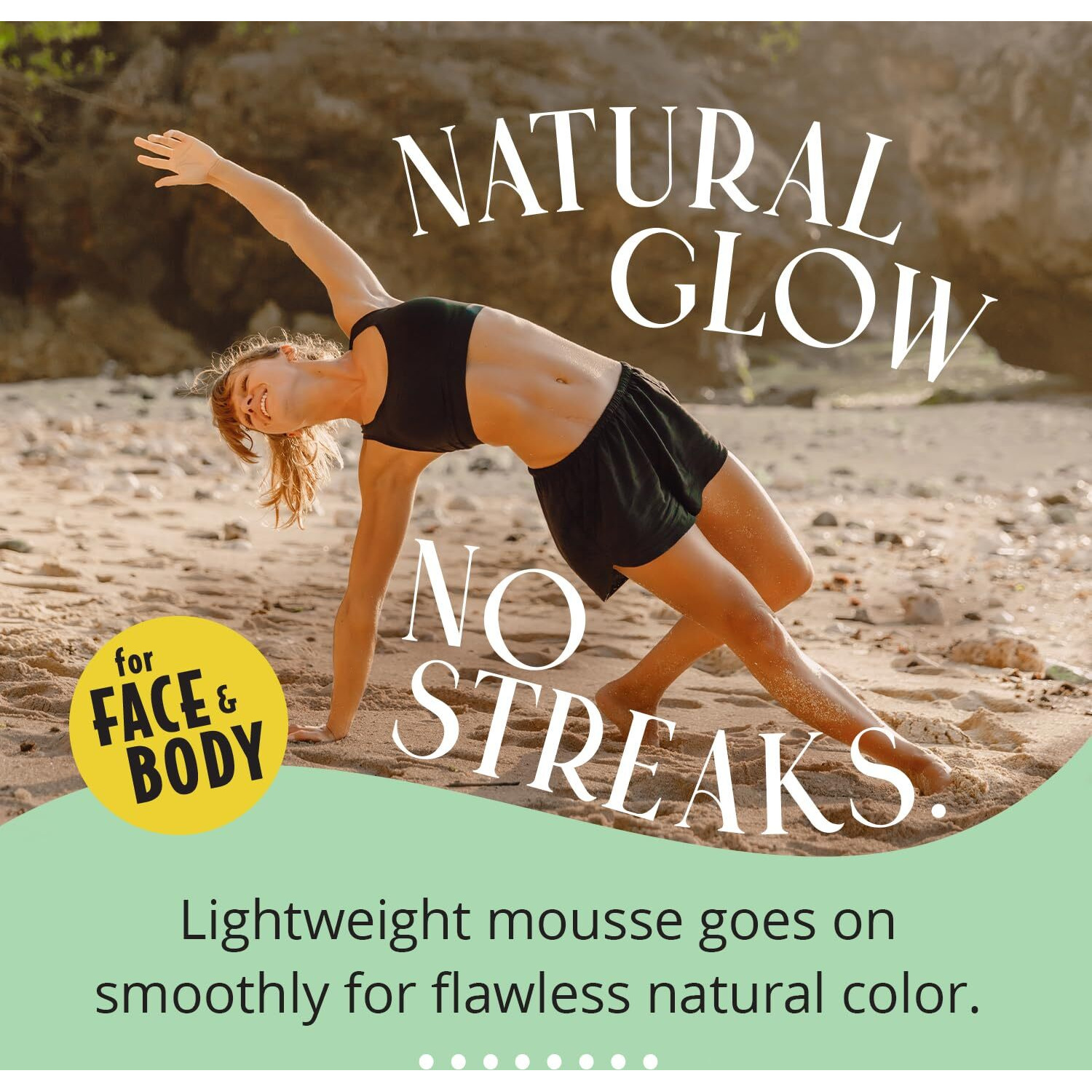 Skinerals Organic Self Tanner Mousse, Extra Dark Sunless Tanning Foam For Face & Body, Streak-Free, Quick-Drying, Long-Lasting Self Tan, 8 Oz, Onyx