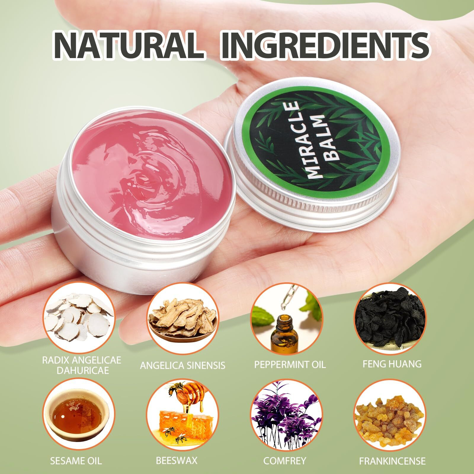 Obemary 3Pcs Miracle Balm, Dermatologist Tested All-Natural Multi-Purpose Balm, Soothes Dry Skin, Sensitive Skin - For Body & Legs