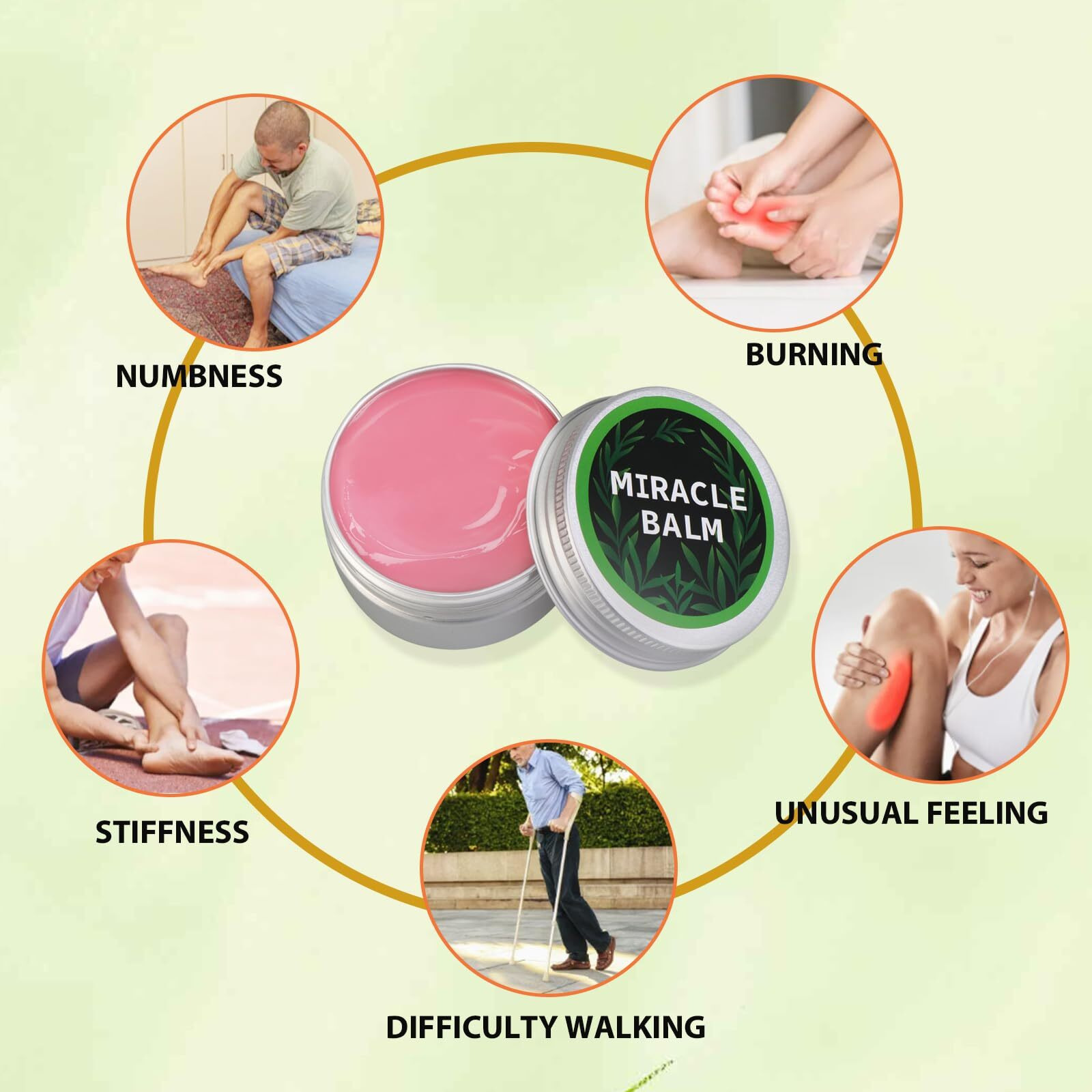 Obemary 3Pcs Miracle Balm, Dermatologist Tested All-Natural Multi-Purpose Balm, Soothes Dry Skin, Sensitive Skin - For Body & Legs