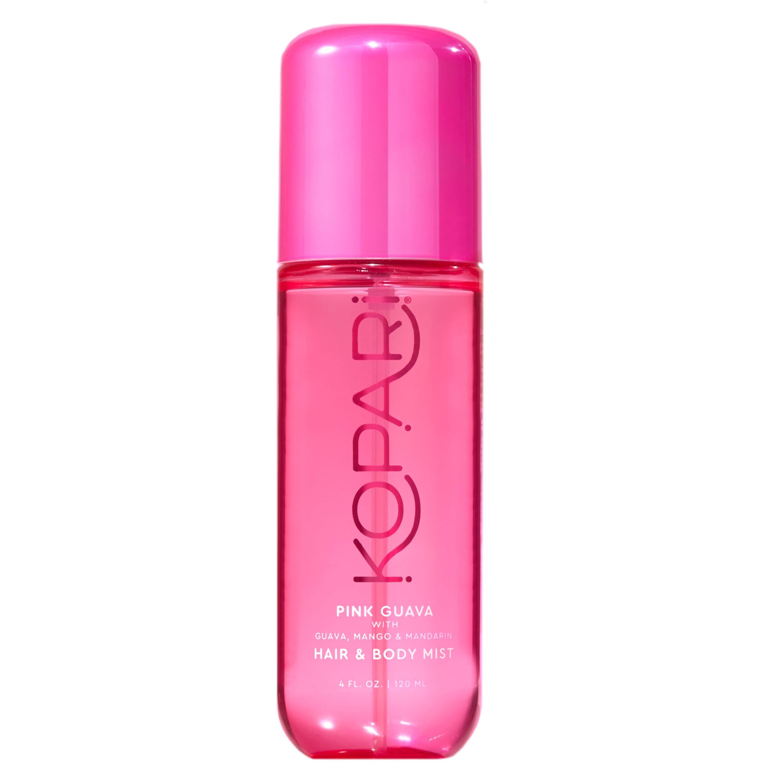 Kopari Pink Guava Hair & Body Mist - Guava, Mango, Mandarin, Coconut, Vanilla & Sandalwood Scent, Long-Lasting Clean Fragrance Spray, Vegan & Cruelty-Free, 4 Oz