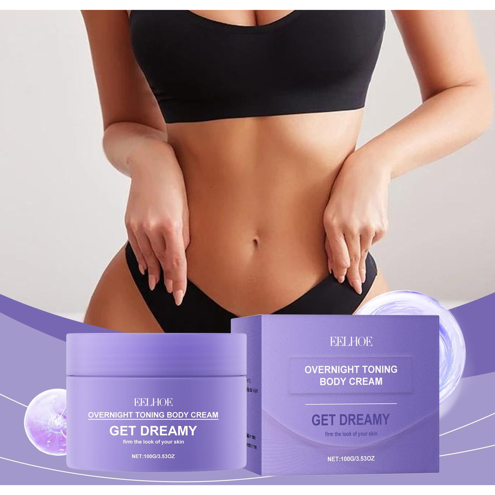 Oukpane Get Dreamy Overnight Toning Whip, Body Firming Cream Cellulite Remover For Legs And Body Moisturizing And Loose Skin Natural Body Firming Oil Suitable For All Skin Types