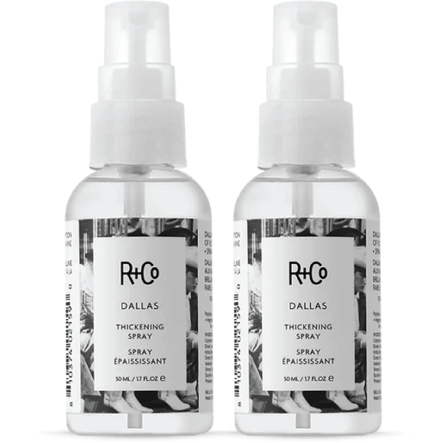 R+Co Dallas Hair Thickening Spray Travel Size | For Smooth, Body-Boosting Style Without Stiffness | Ultimate Volume, Control, And Shine | Tsa Approved | Set Of 2