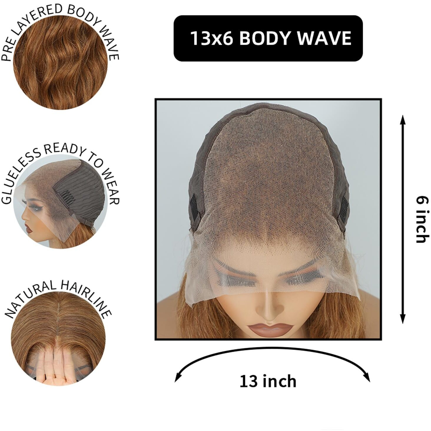 Chocolate Brown Lace Front Wig Human Hair 12A 250% Density Hd Glueless Colored Brown 13X6 Body Wave Lace Front Wigs Human Hair Pre Plucked With Baby Hair 36 Inch